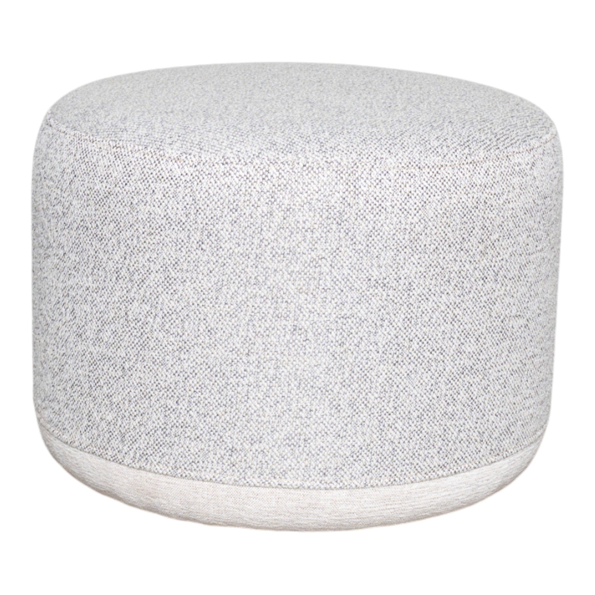 Yuvarlak Puf Keten Gri 11098