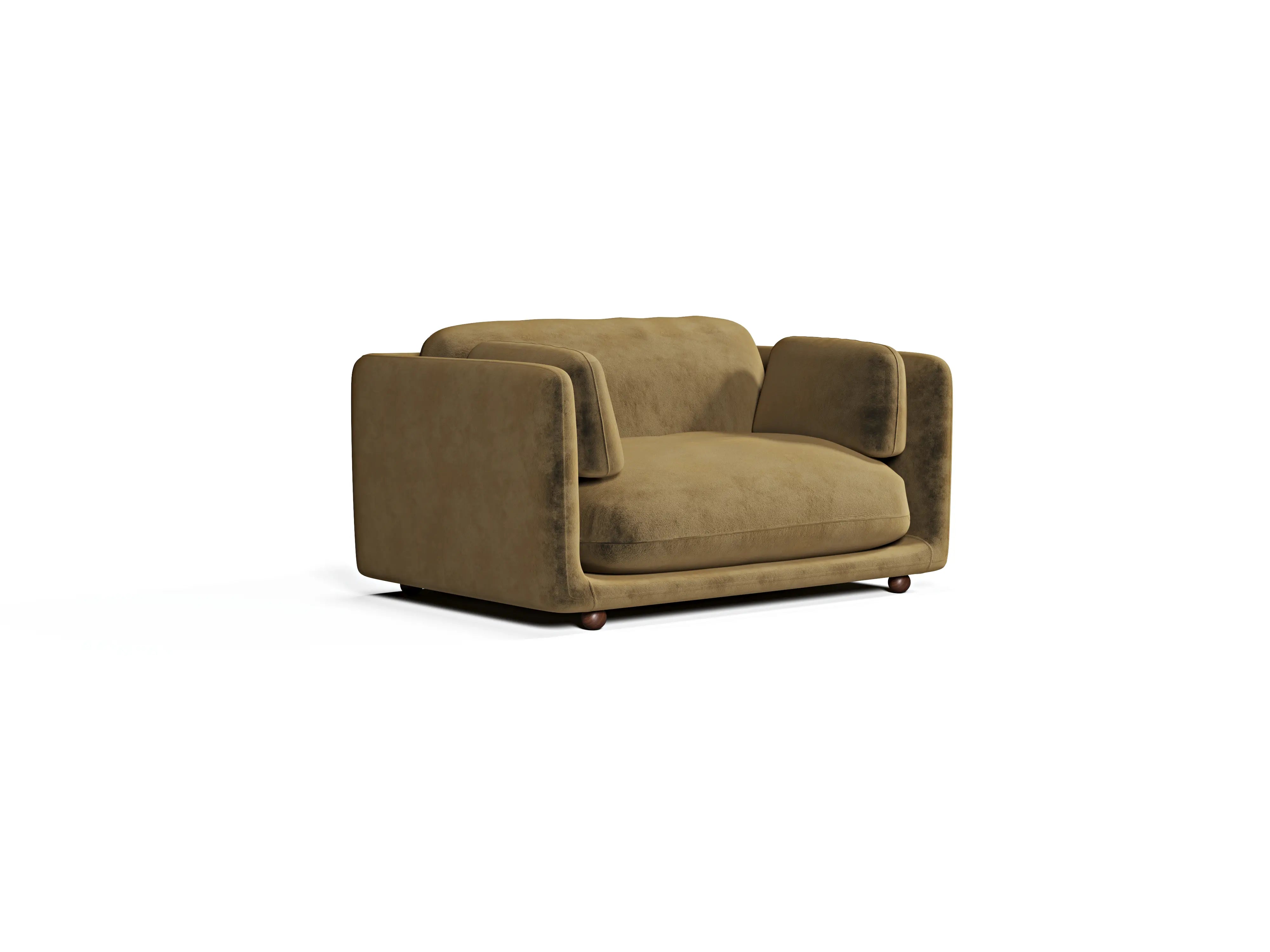 Flam Loveseat Kadife Haki