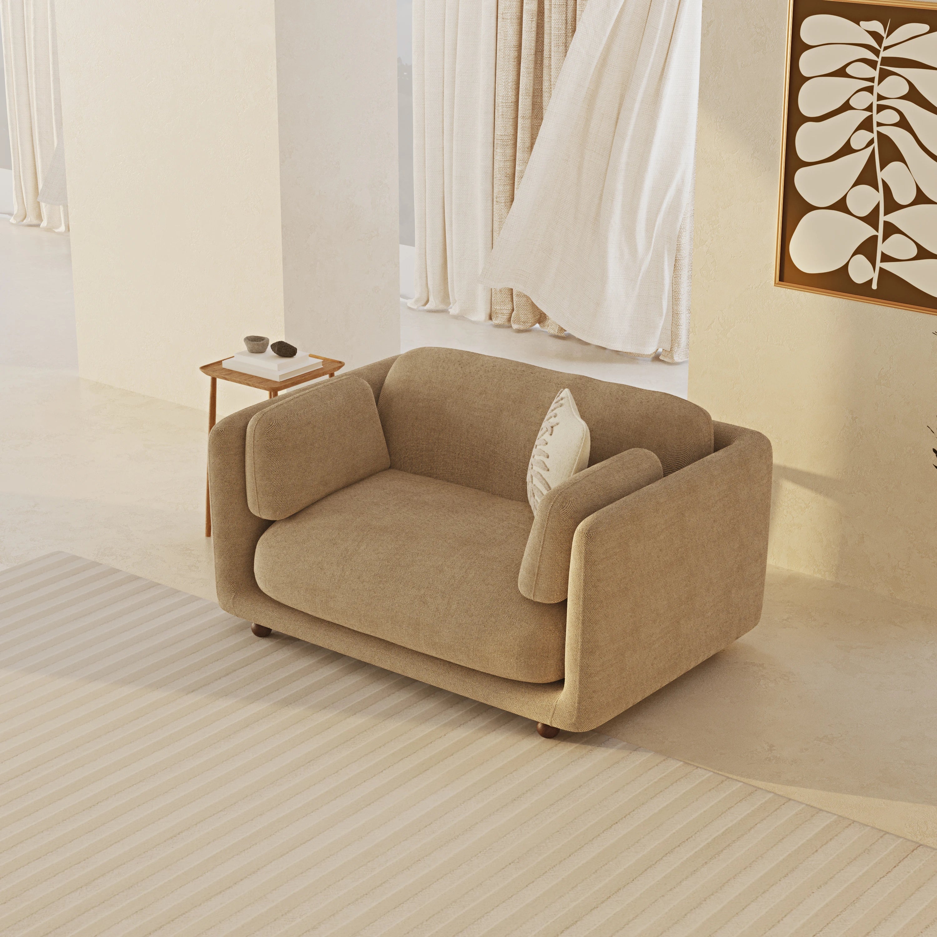 Flam Love Seat Dokuma Keten Natural