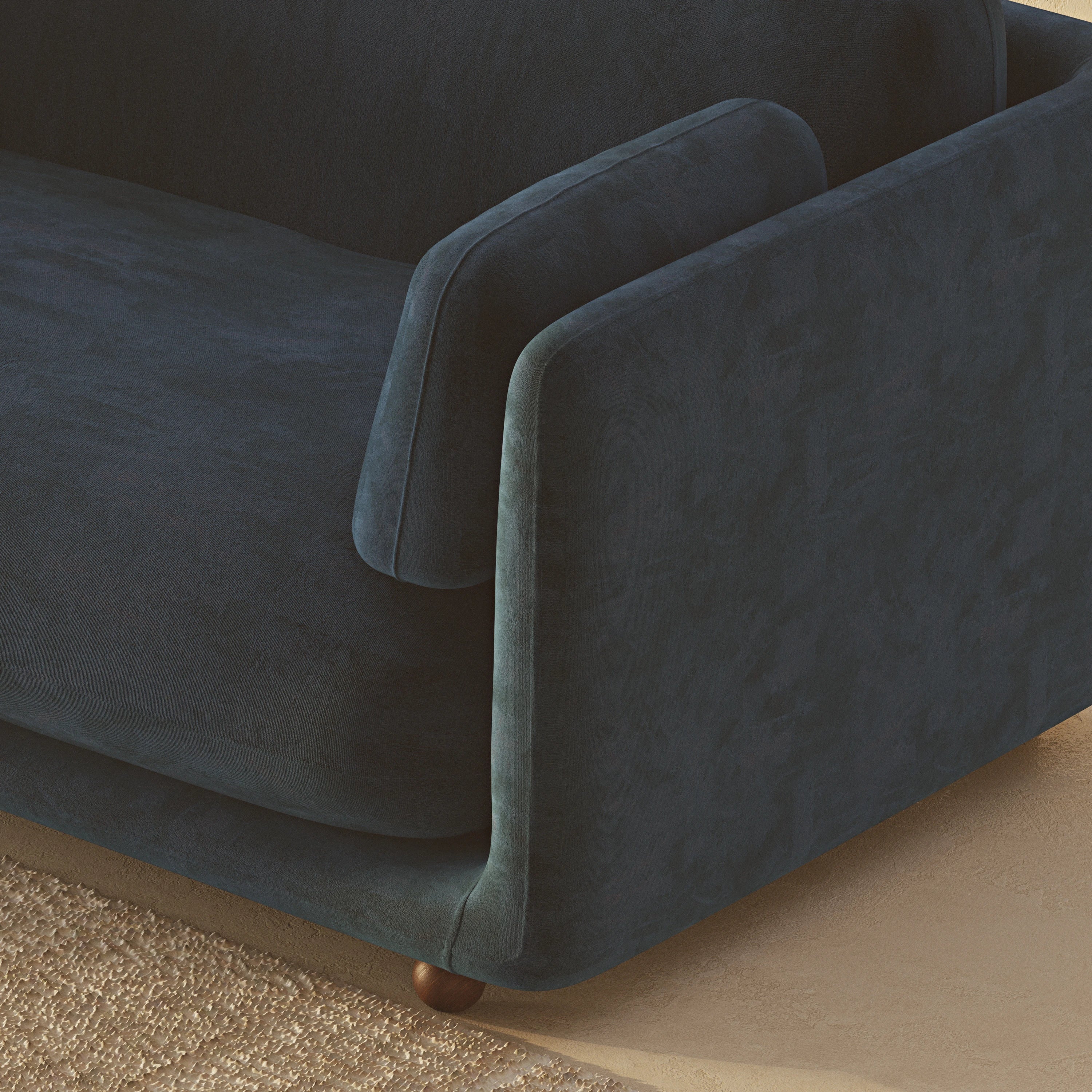 Flam Love Seat Dokuma Kadife Navy