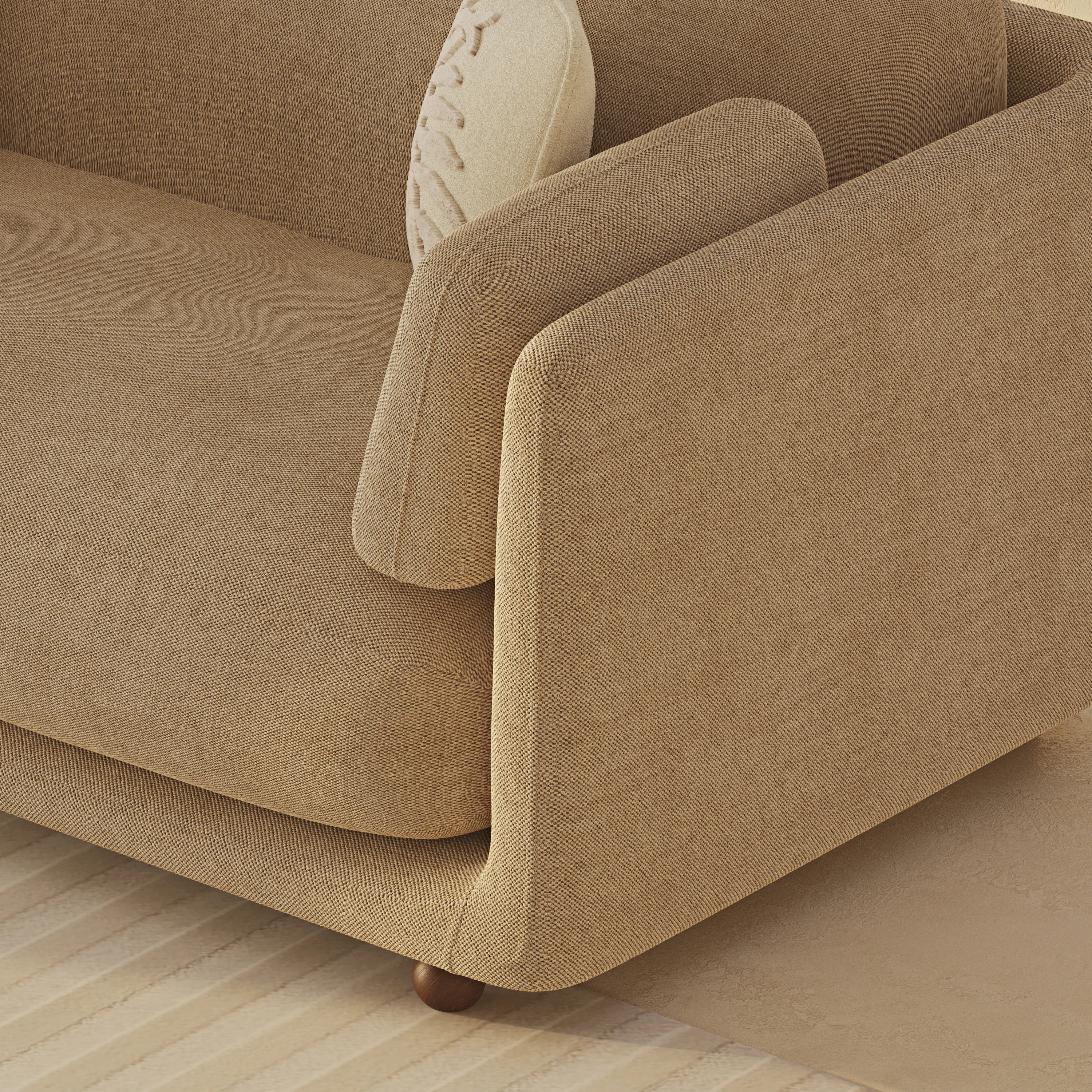 Flam Love Seat Dokuma Keten Natural