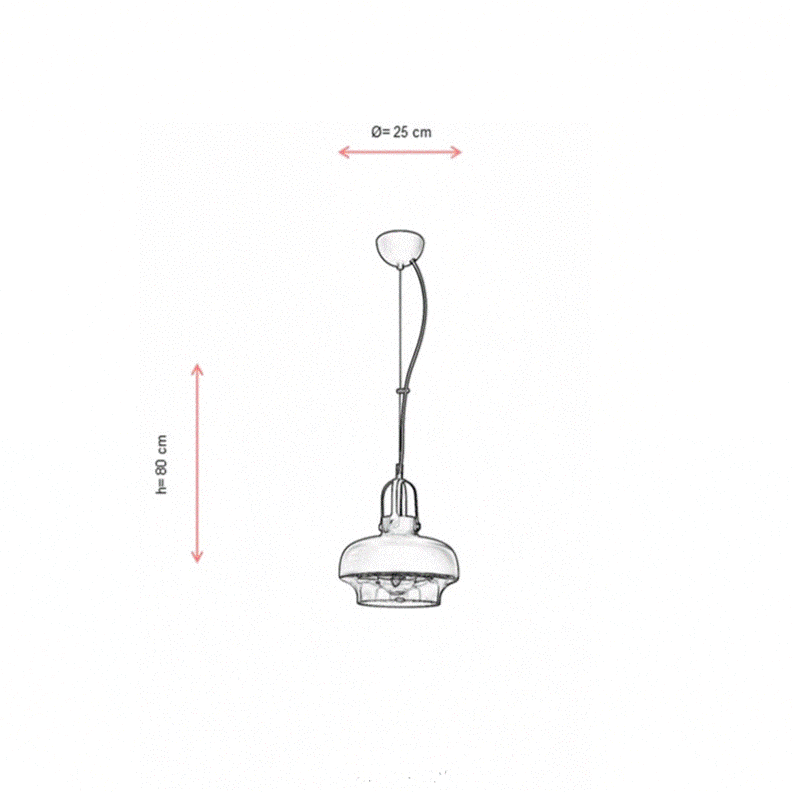 Wave Single Brass Chandelier