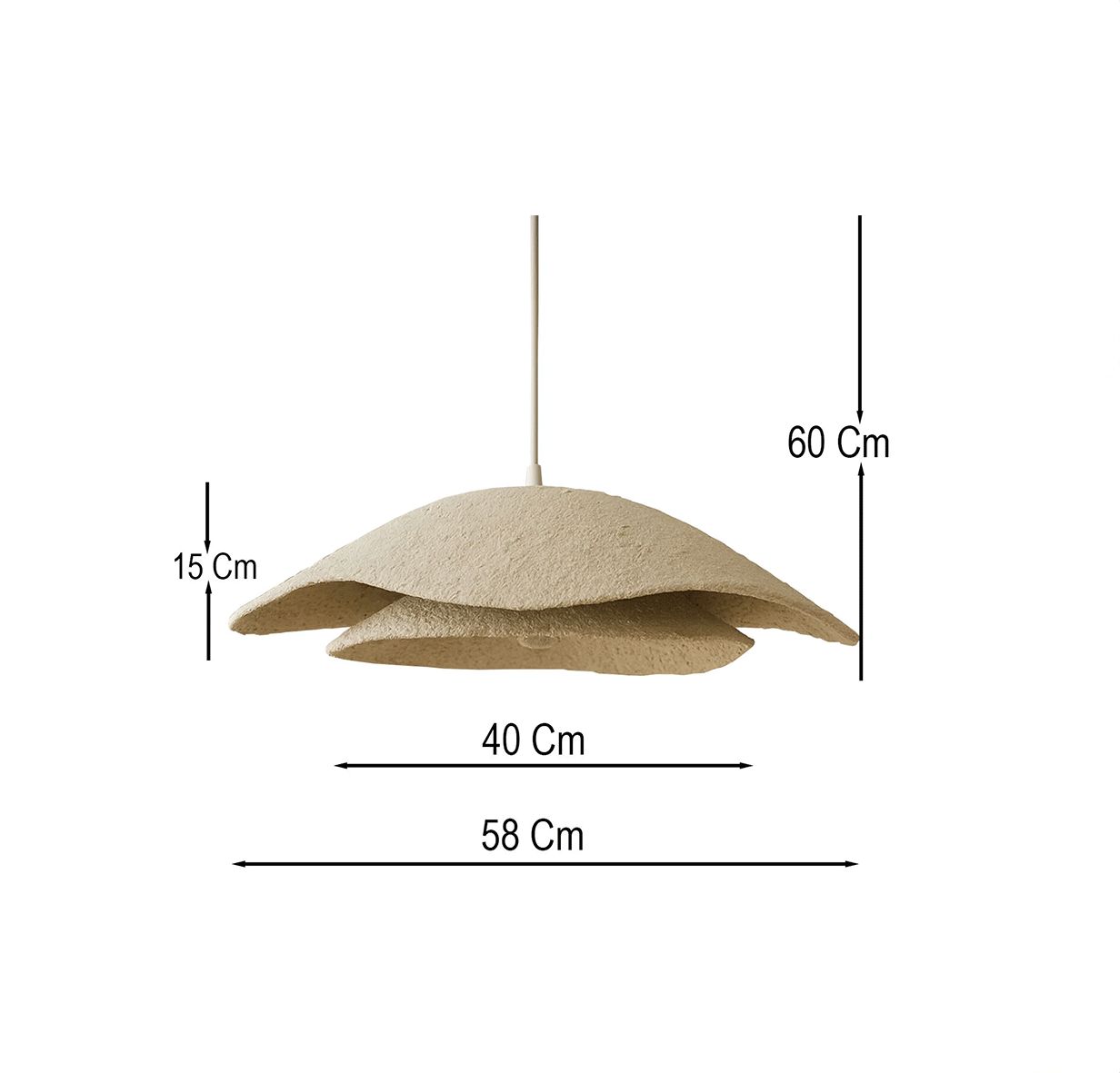 Bean Tekli Avize Karbon Beton