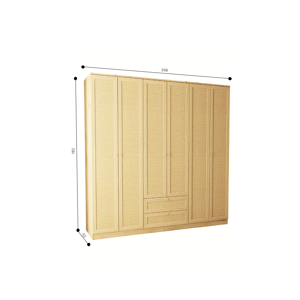 Klint 6 Kapaklı Gardırop