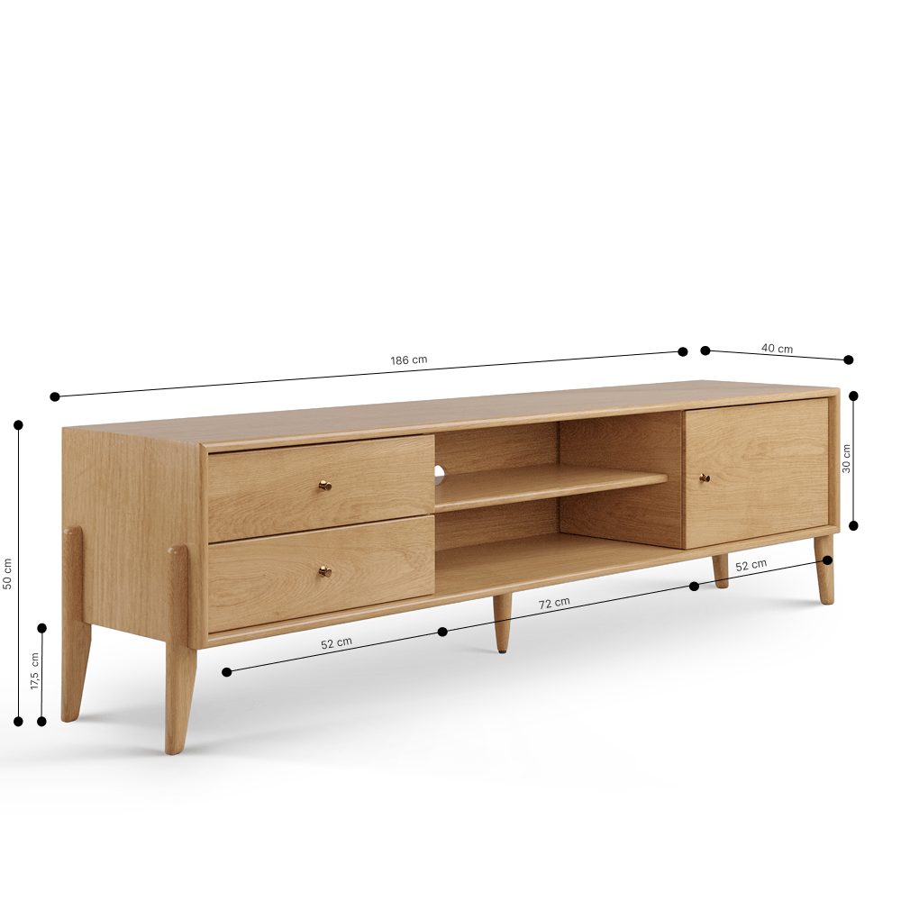 Fil Meşe TV Sehpası 180 cm