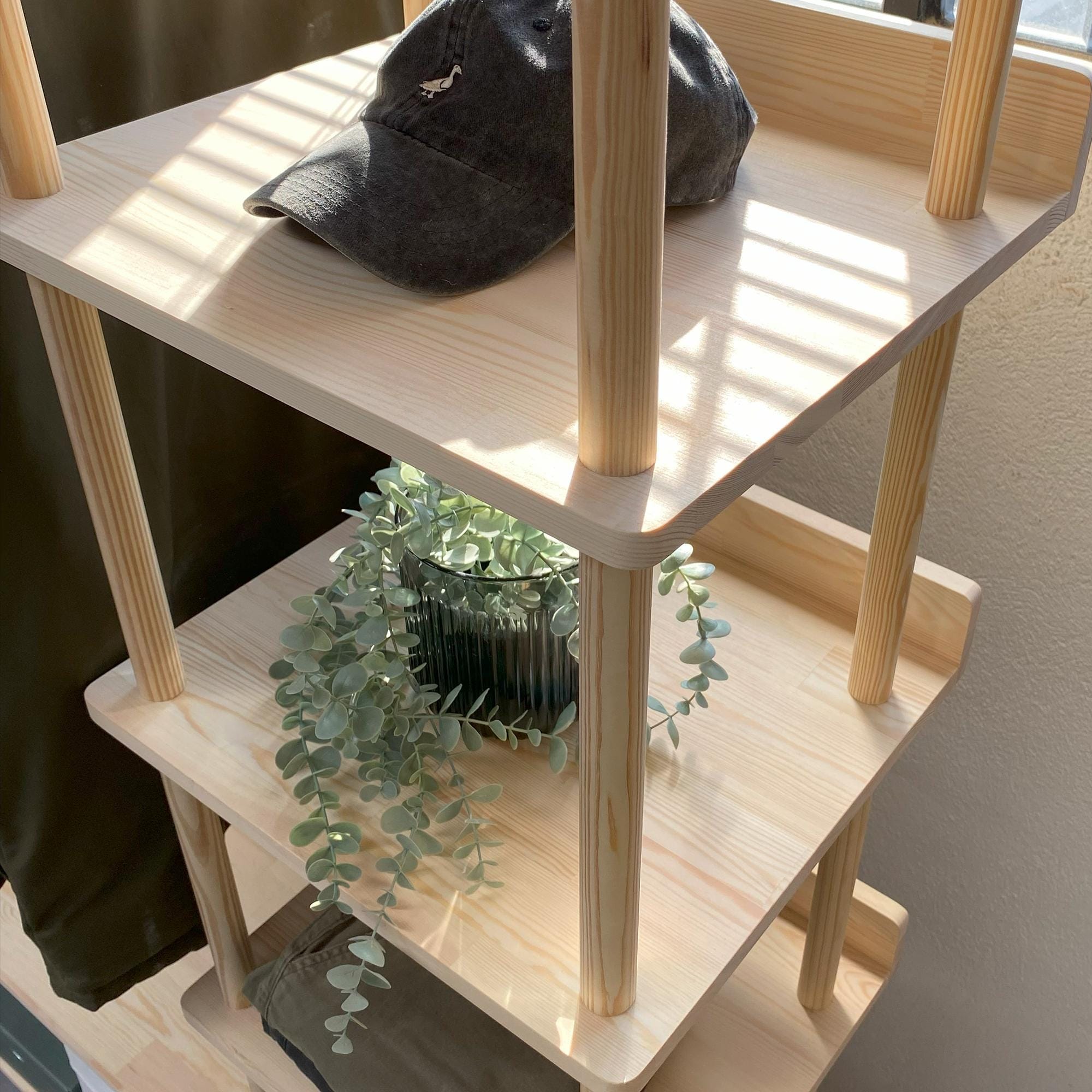 Open Wooden Wardrobe & Garment Rack
