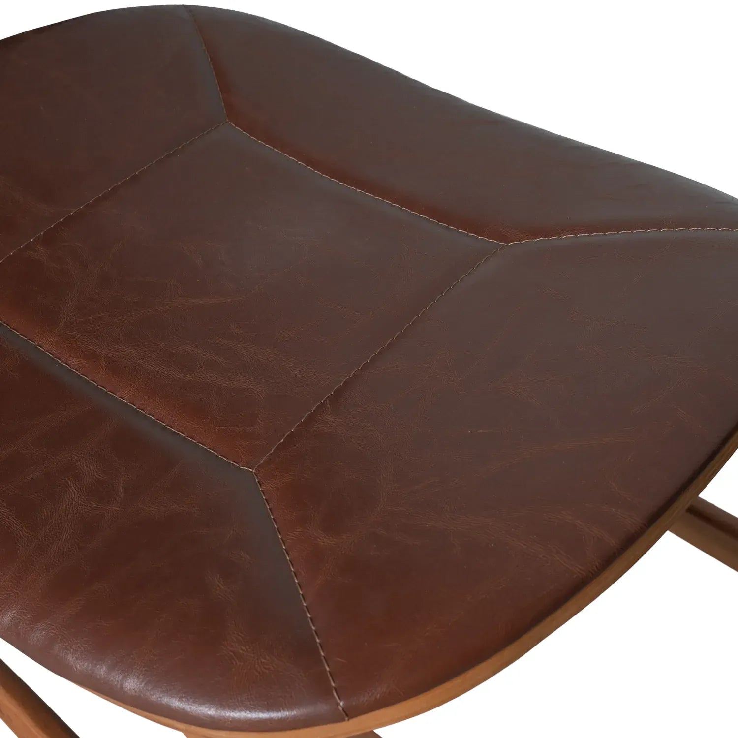 Ahşap Deri Kahverengi Bank 10571