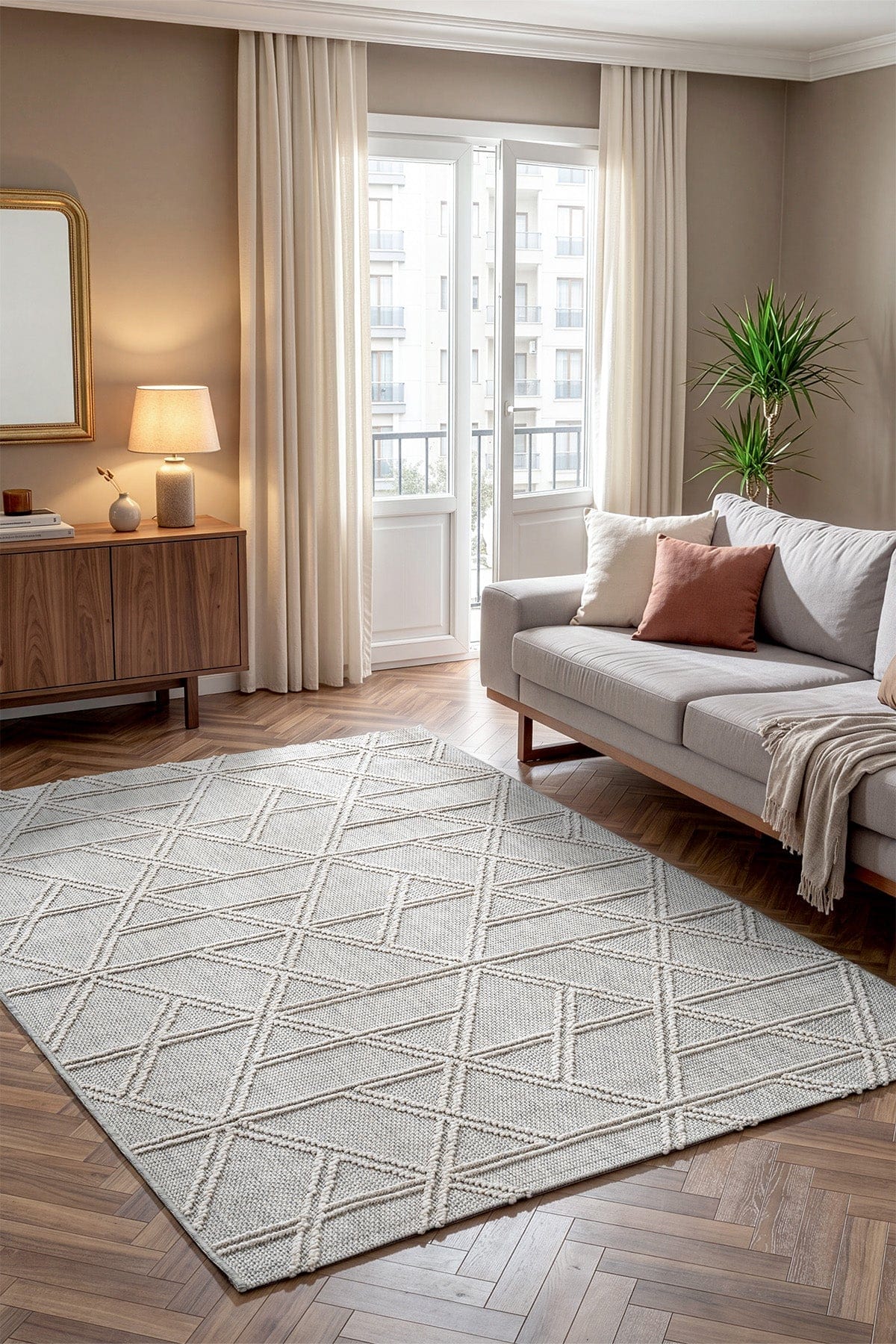 Alba Grey Dust-Free Carpet 19241A