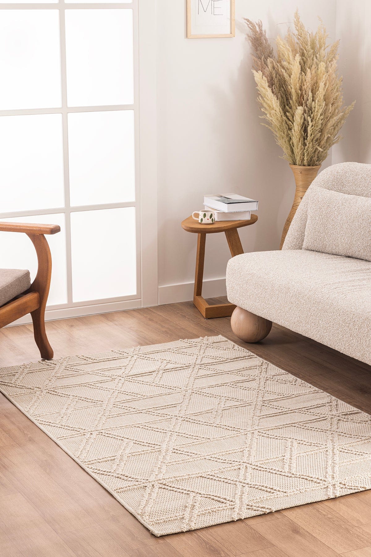 Alba Cream Non-Shedding Rug 19241A