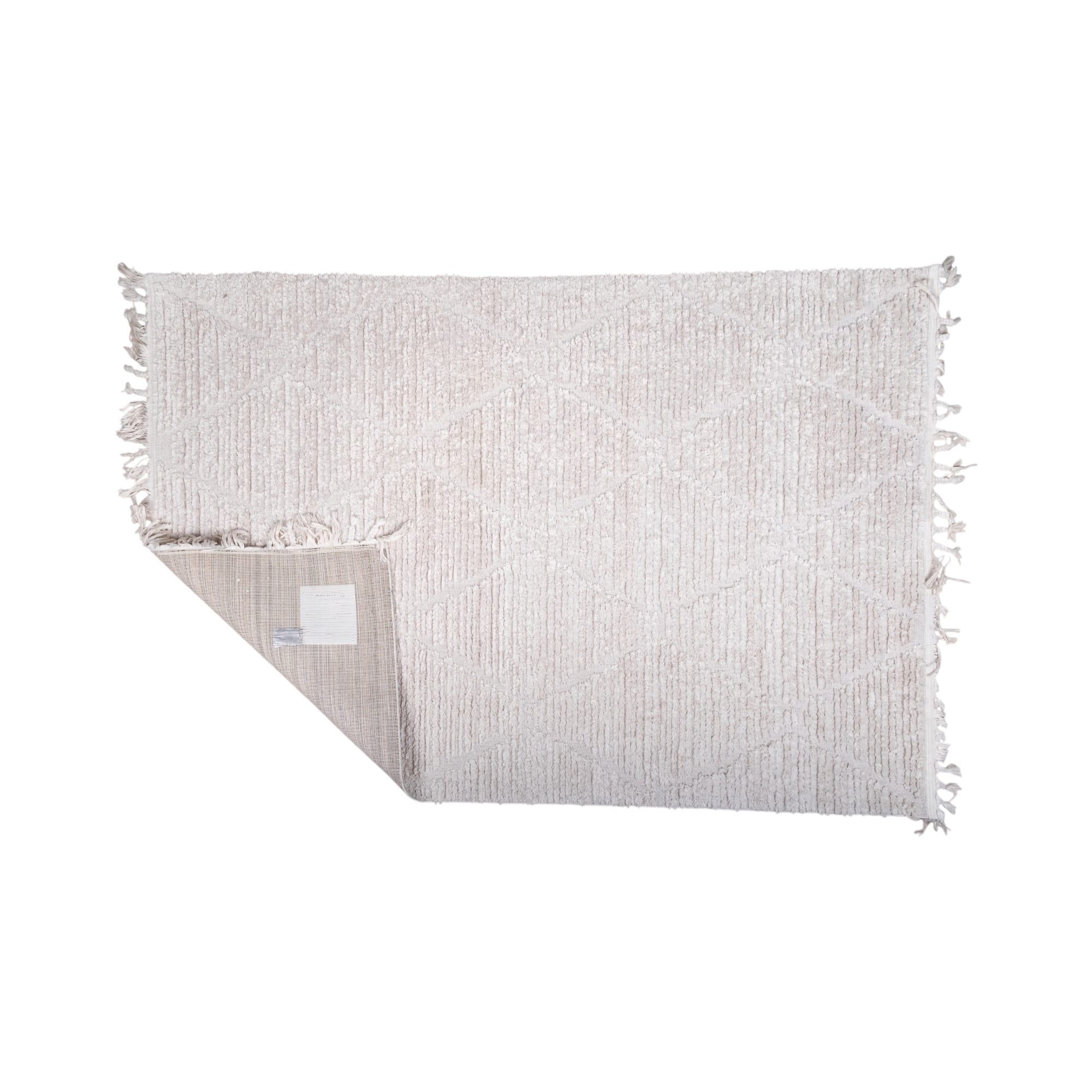 Baklava Halı 160x230 Polyester Beyaz