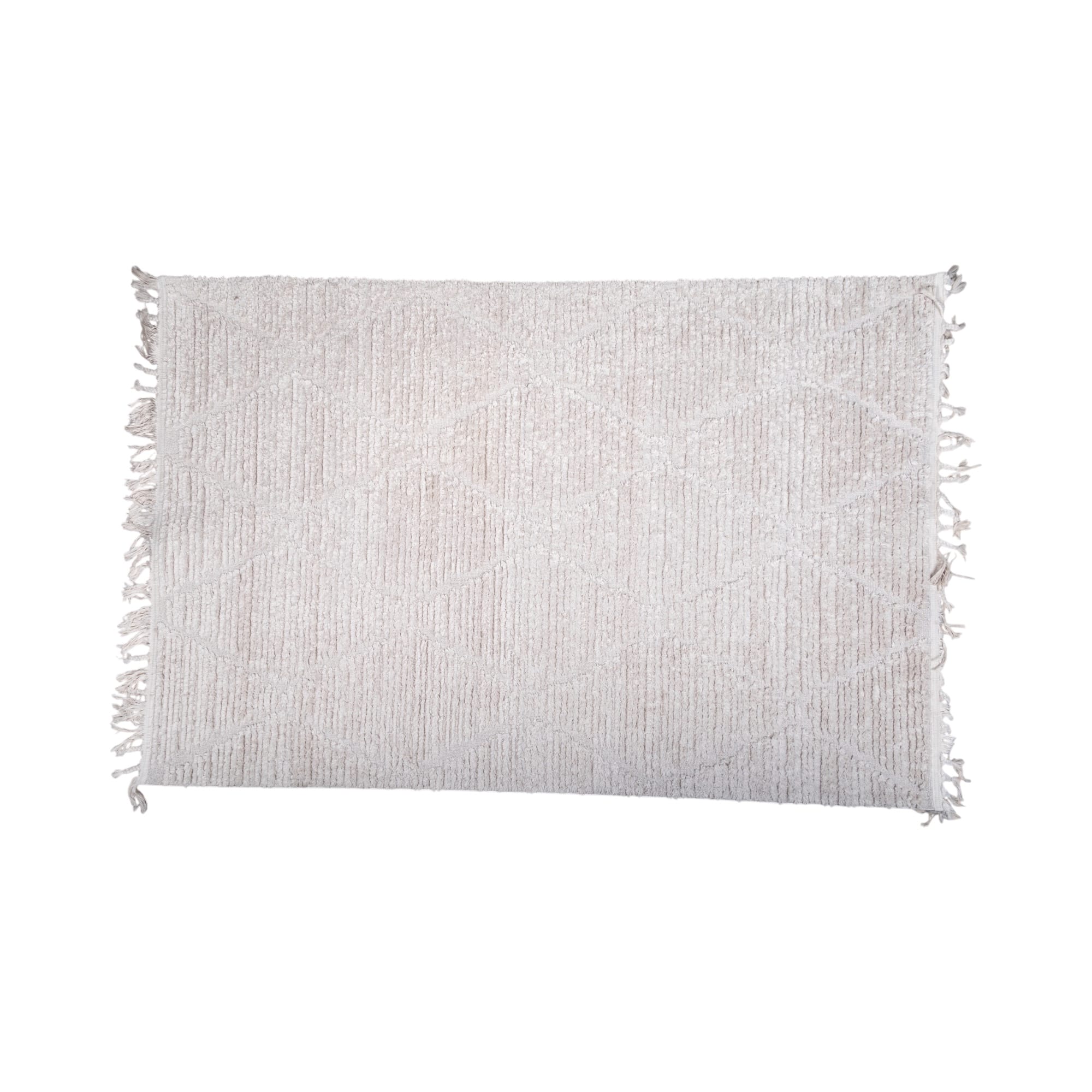 Baklava Halı 160x230 Polyester Beyaz