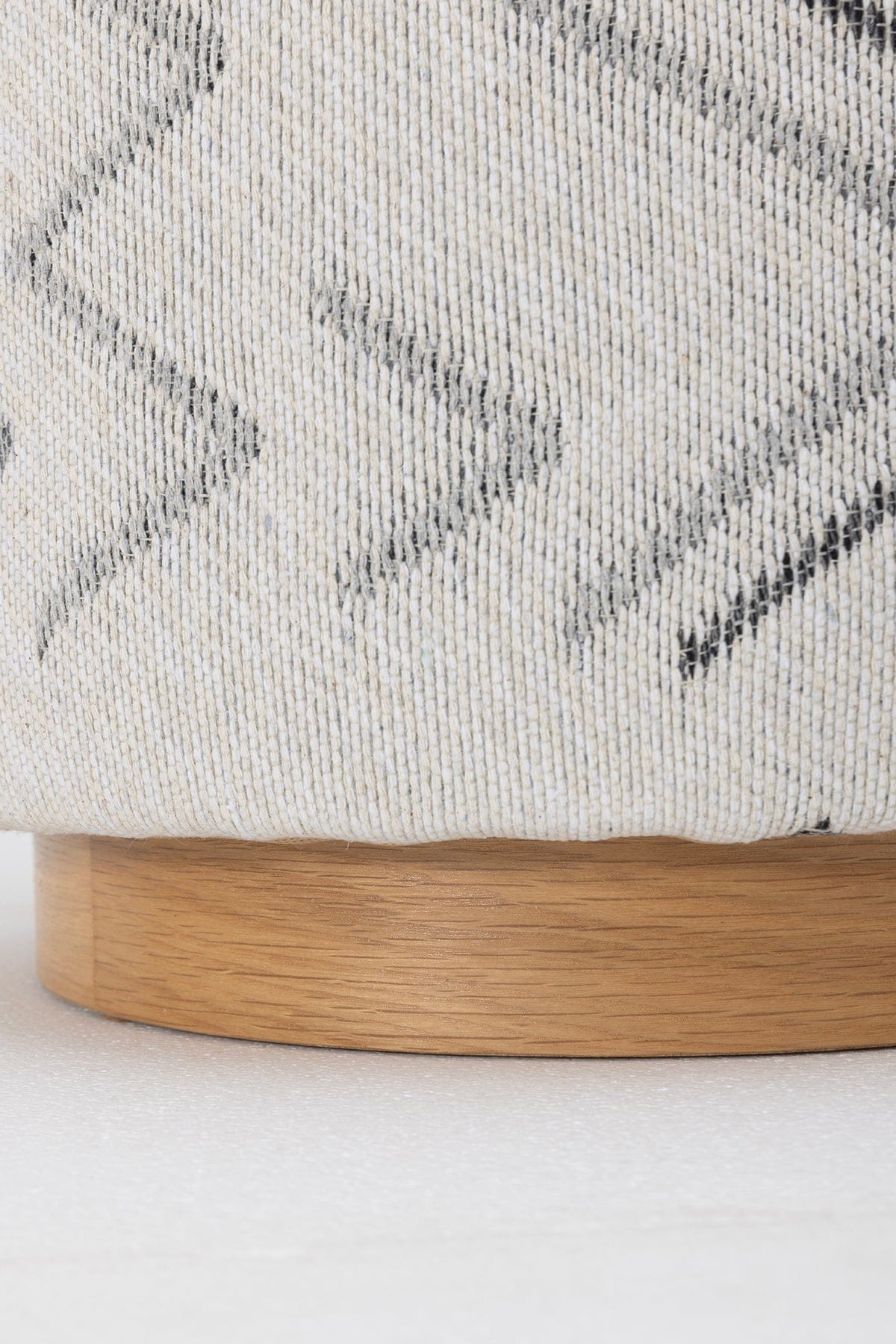 Bliss Grey Ethnic Patterned Cream Pouffe 45 X H 42 Cm 4280