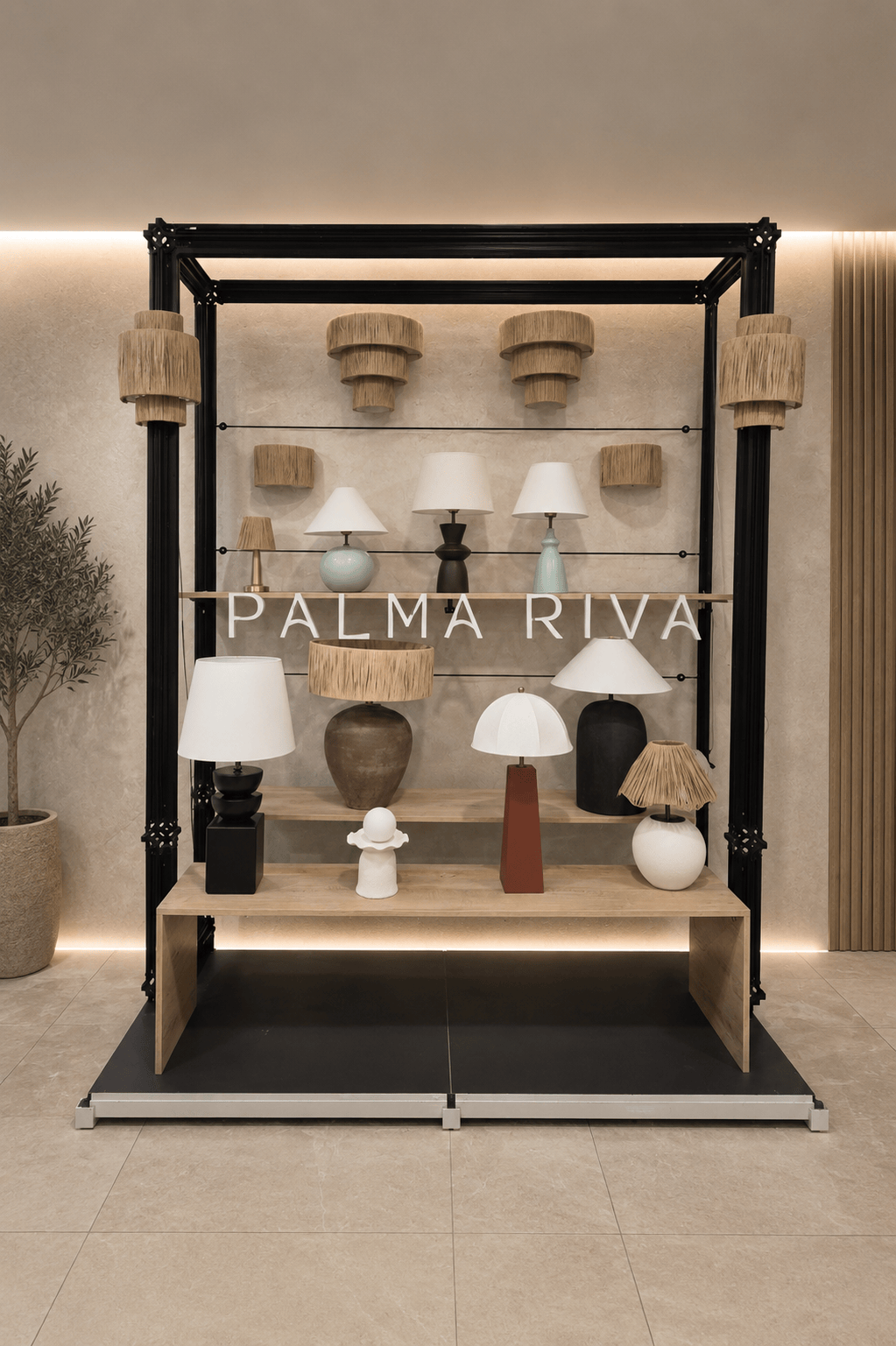 Bohema Rafya Başlıklı Büyük Abajur