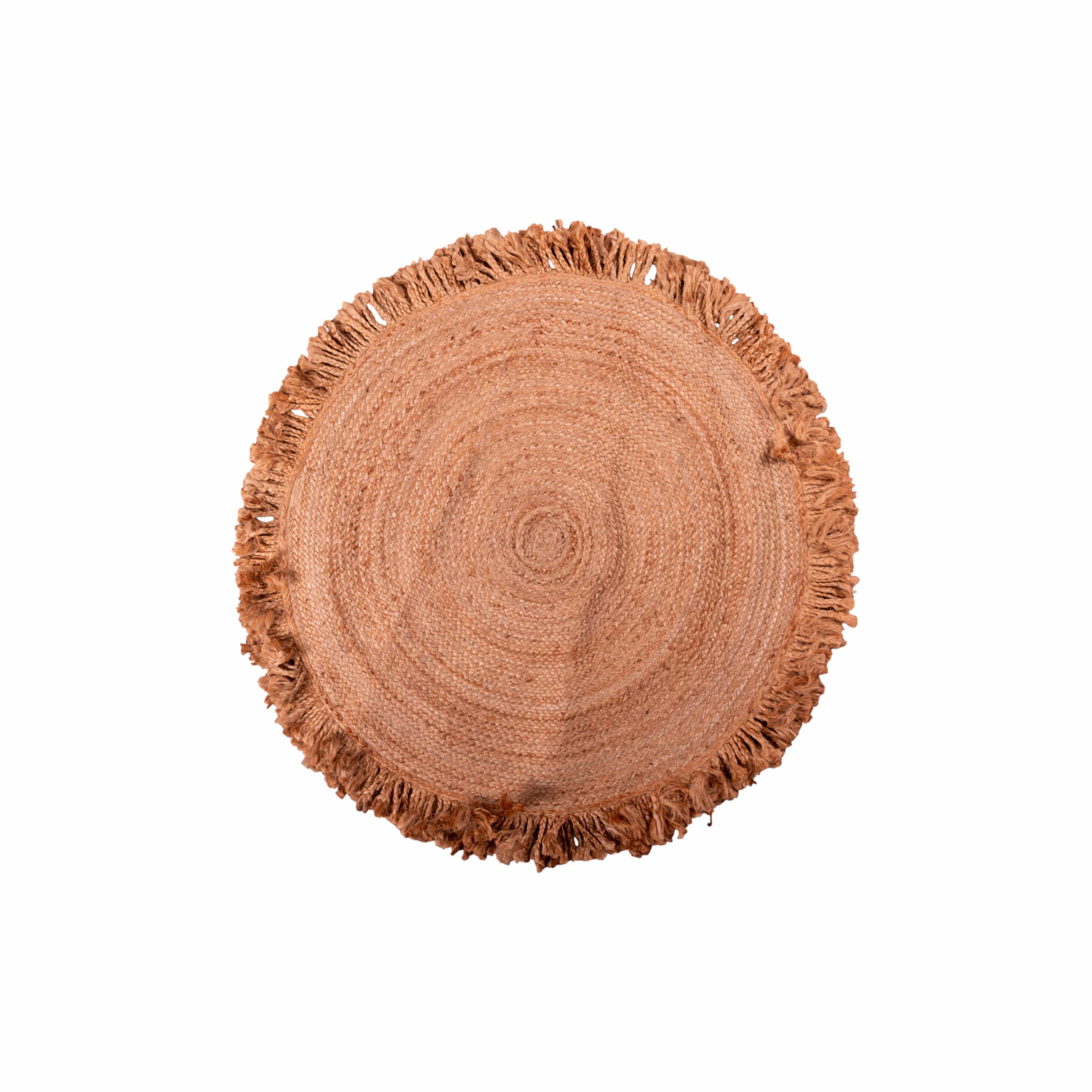 Boho Püsküllü Yuvarlak Halı Ø100 11281