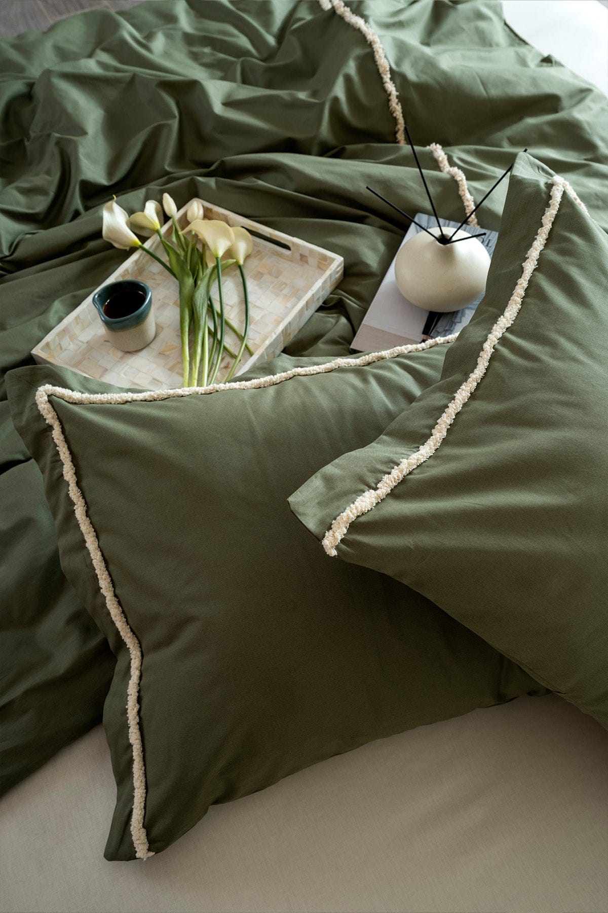 Boho Yeşil Çift Kişilik Nevresim Takımı 200 x 220 7030A