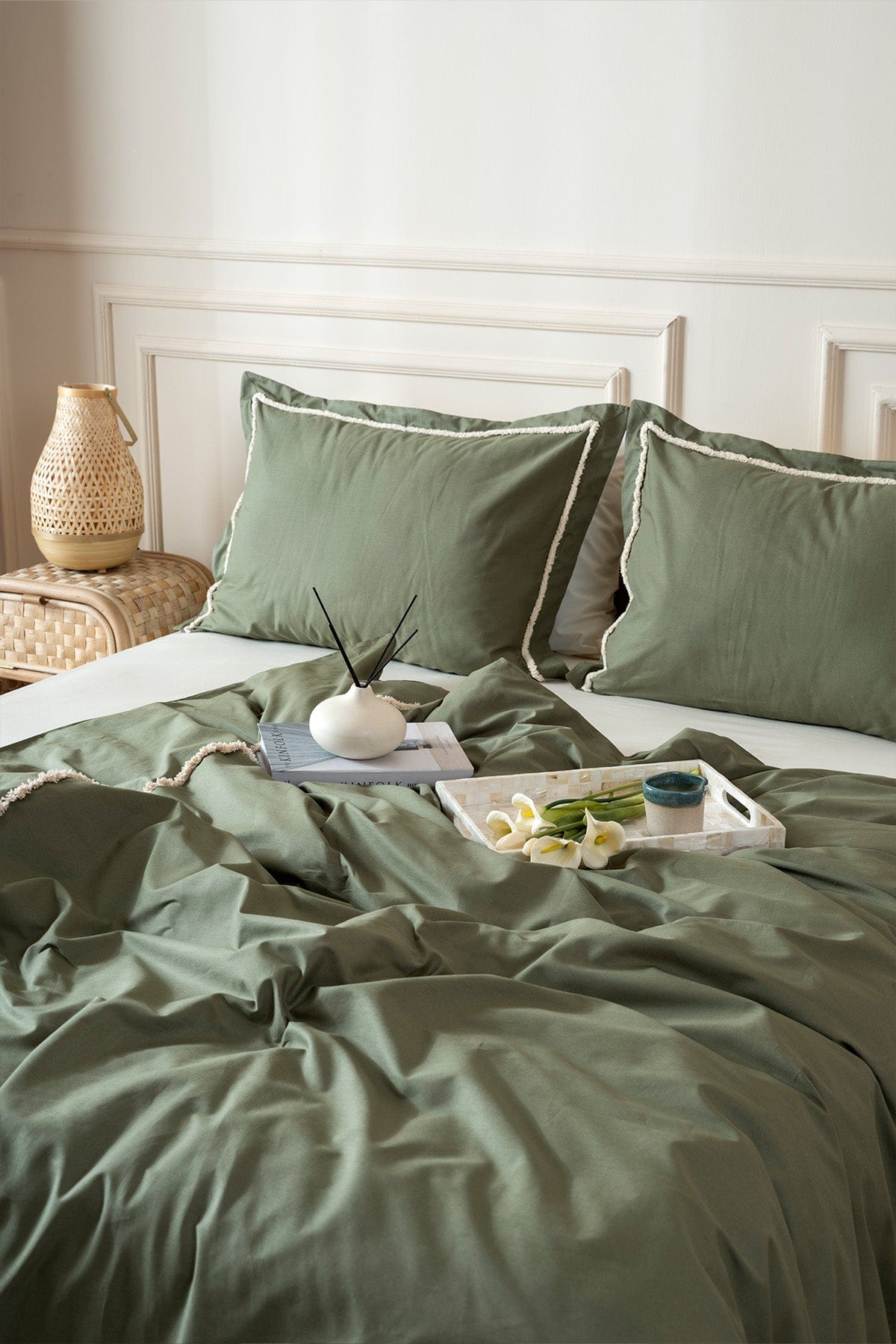 Boho Yeşil Çift Kişilik Nevresim Takımı 200 x 220 7030A