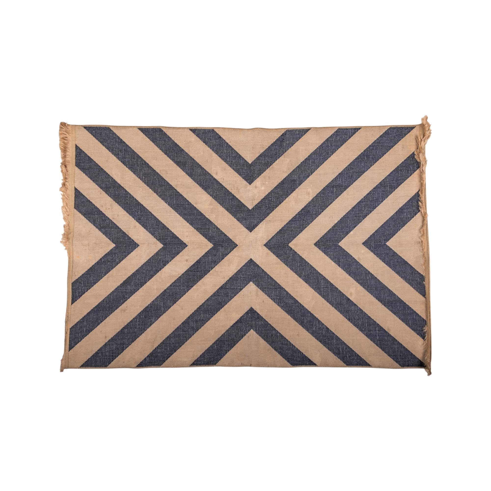 Cross Halı 120x180 Polyester Meşe/Siyah