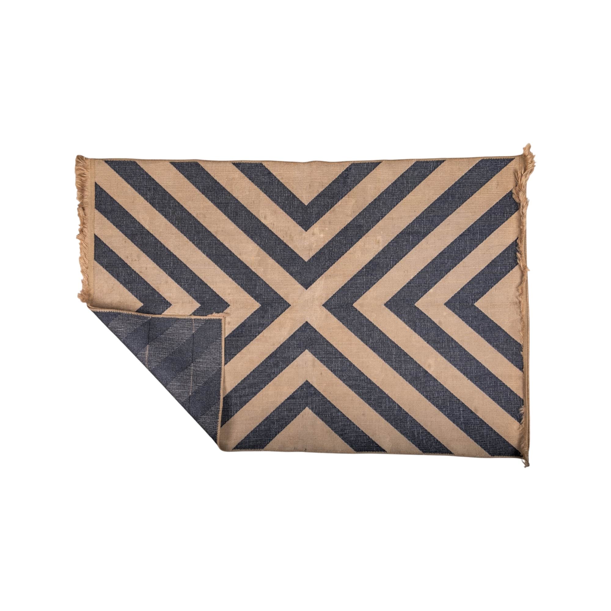 Cross Halı 120x180 Polyester Meşe/Siyah