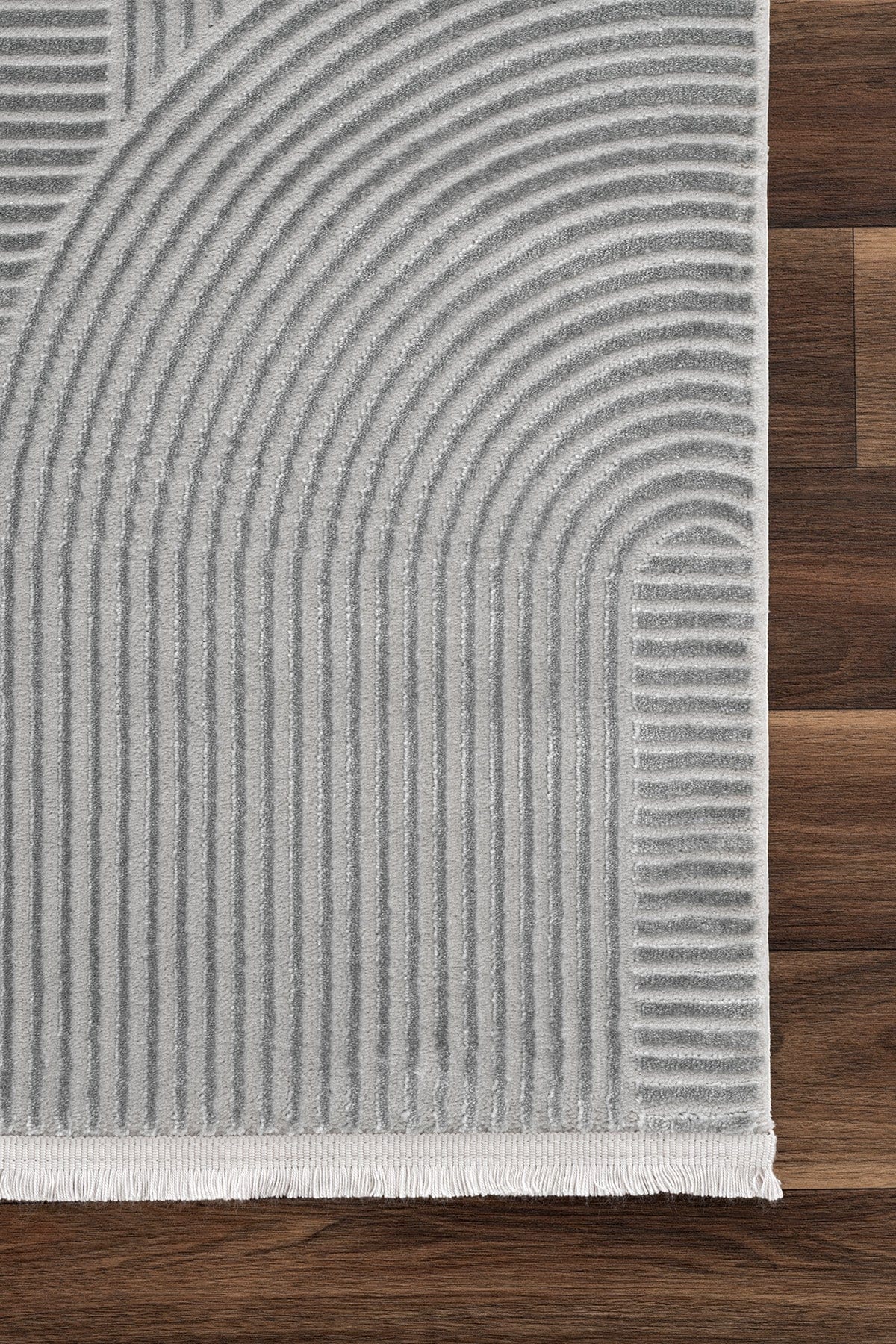 Farahan Grey Geometric Patterned Rug A0861A