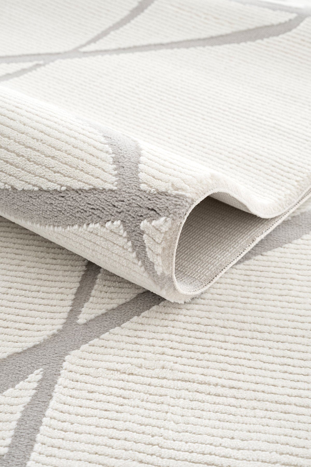 Farahan Cream Gray Geometric Patterned Rug A0858A