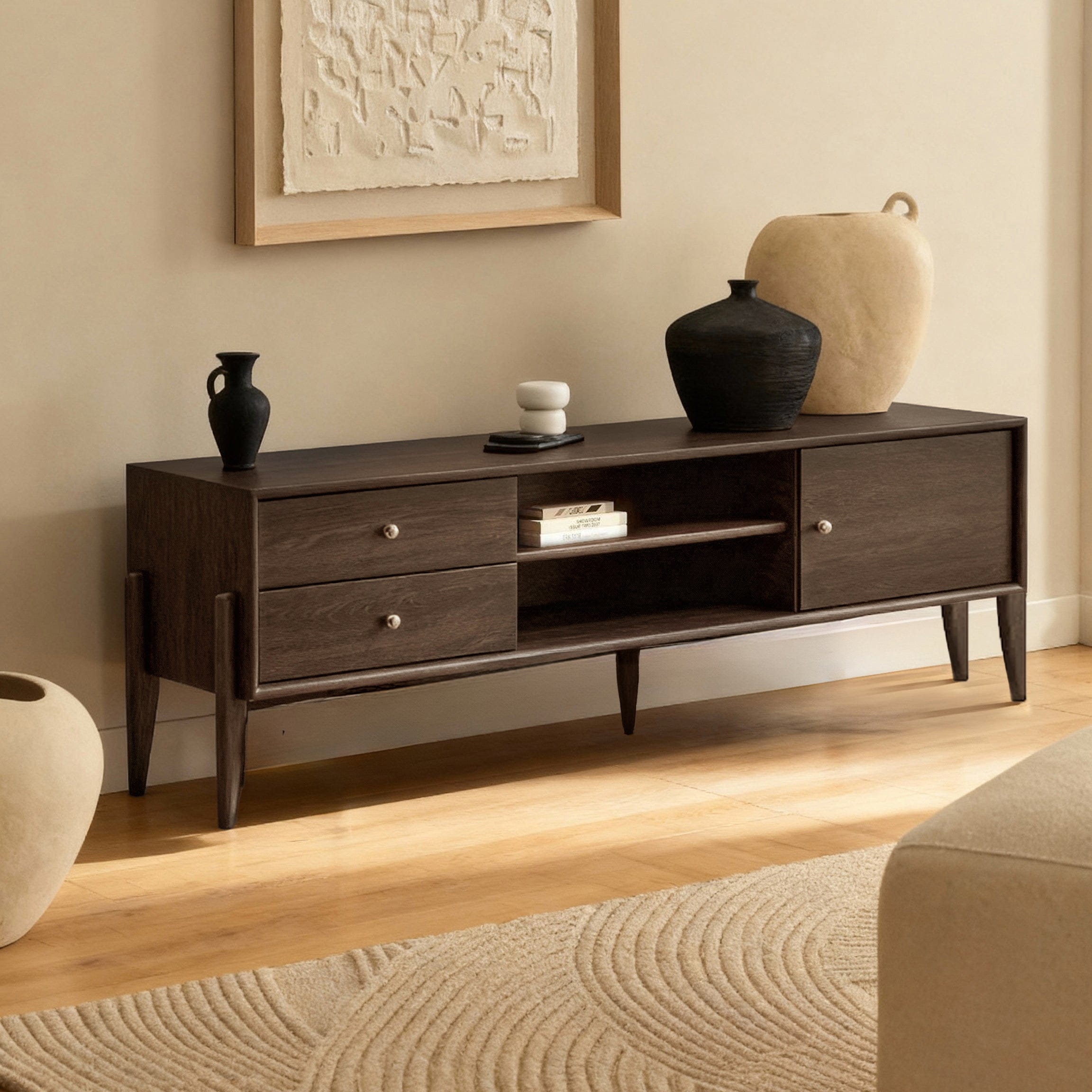 Fil Koyu Meşe TV Sehpası 180 cm