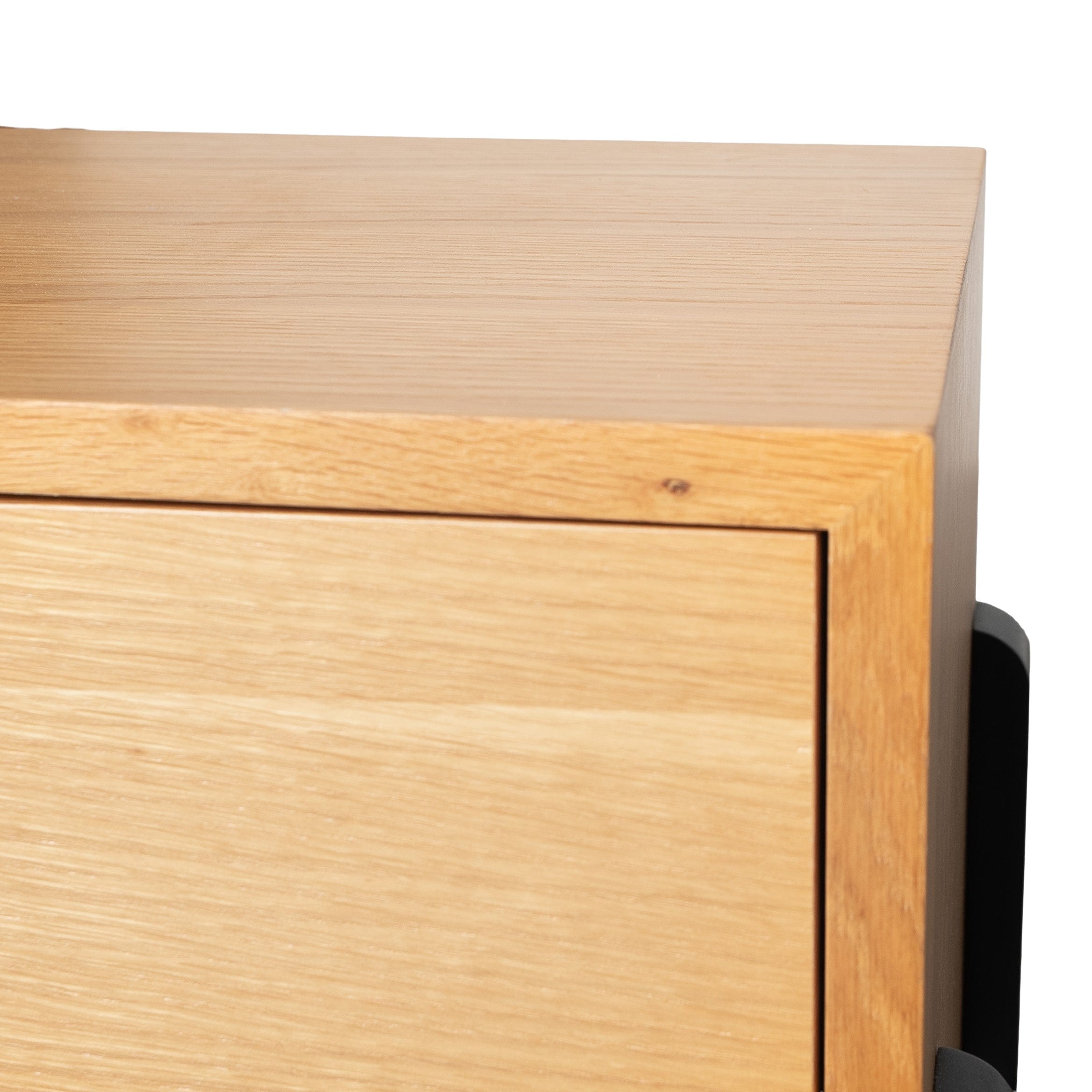 Fil Meşe TV Sehpası 140 cm Ahşap Meşe & Siyah 10549