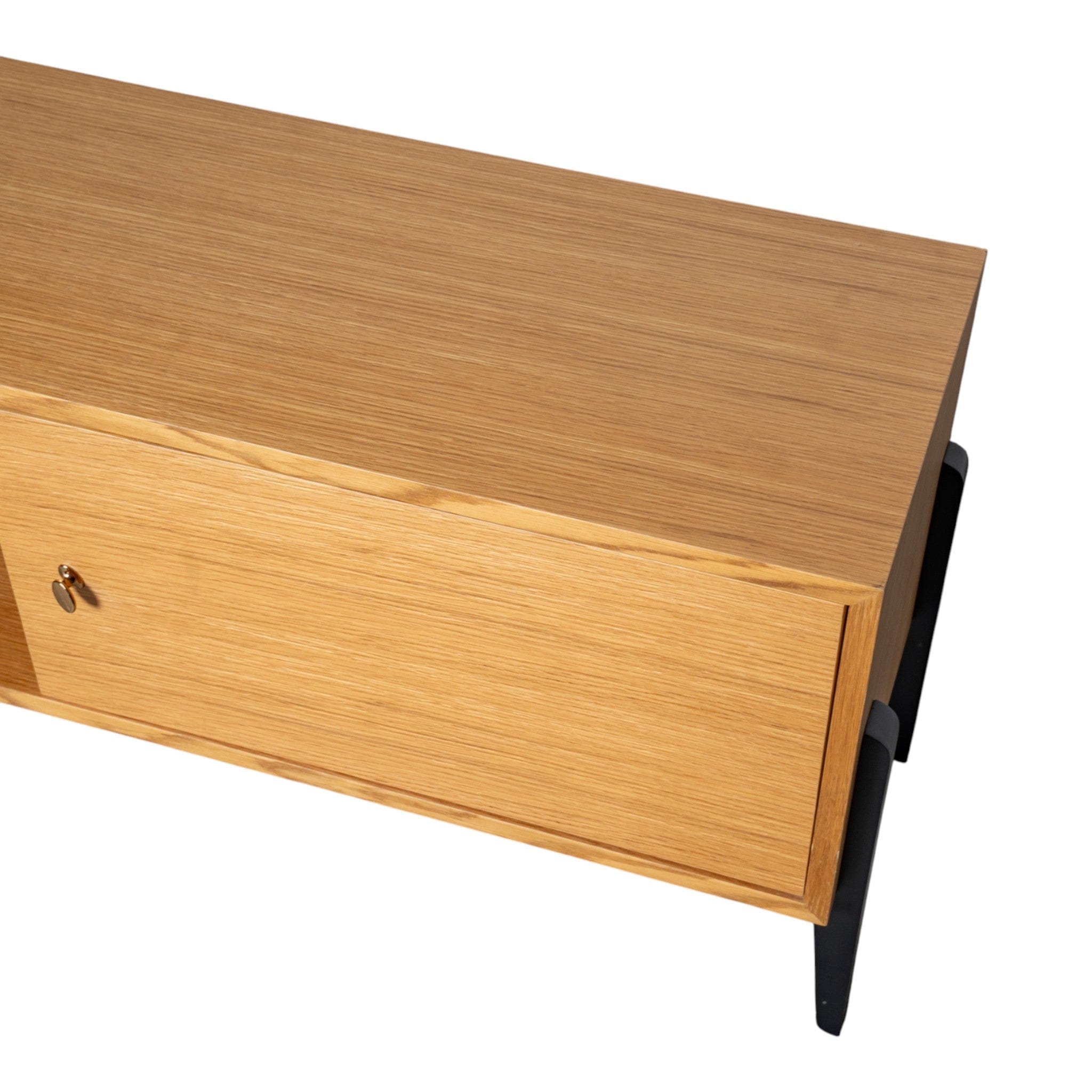 Fil Meşe TV Sehpası 180 cm  Ahşap Meşe/Siyah 11105