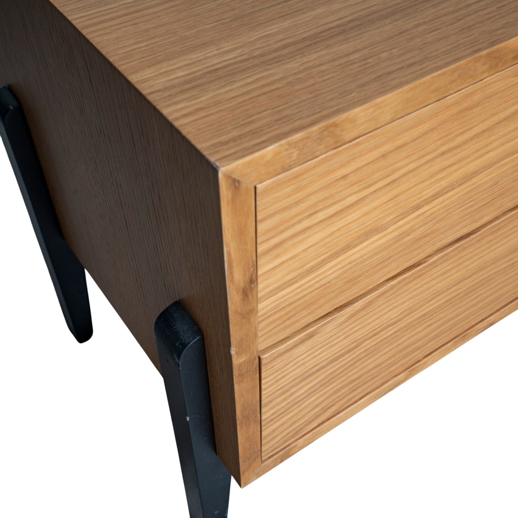 Fil Meşe TV Sehpası 180 cm  Ahşap Meşe/Siyah 11105