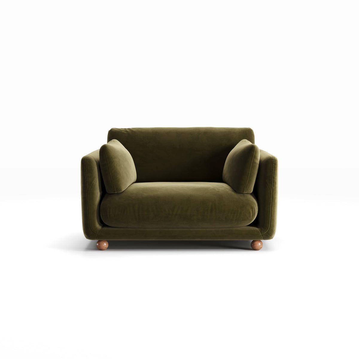 Flam Loveseat Kadife - Haki