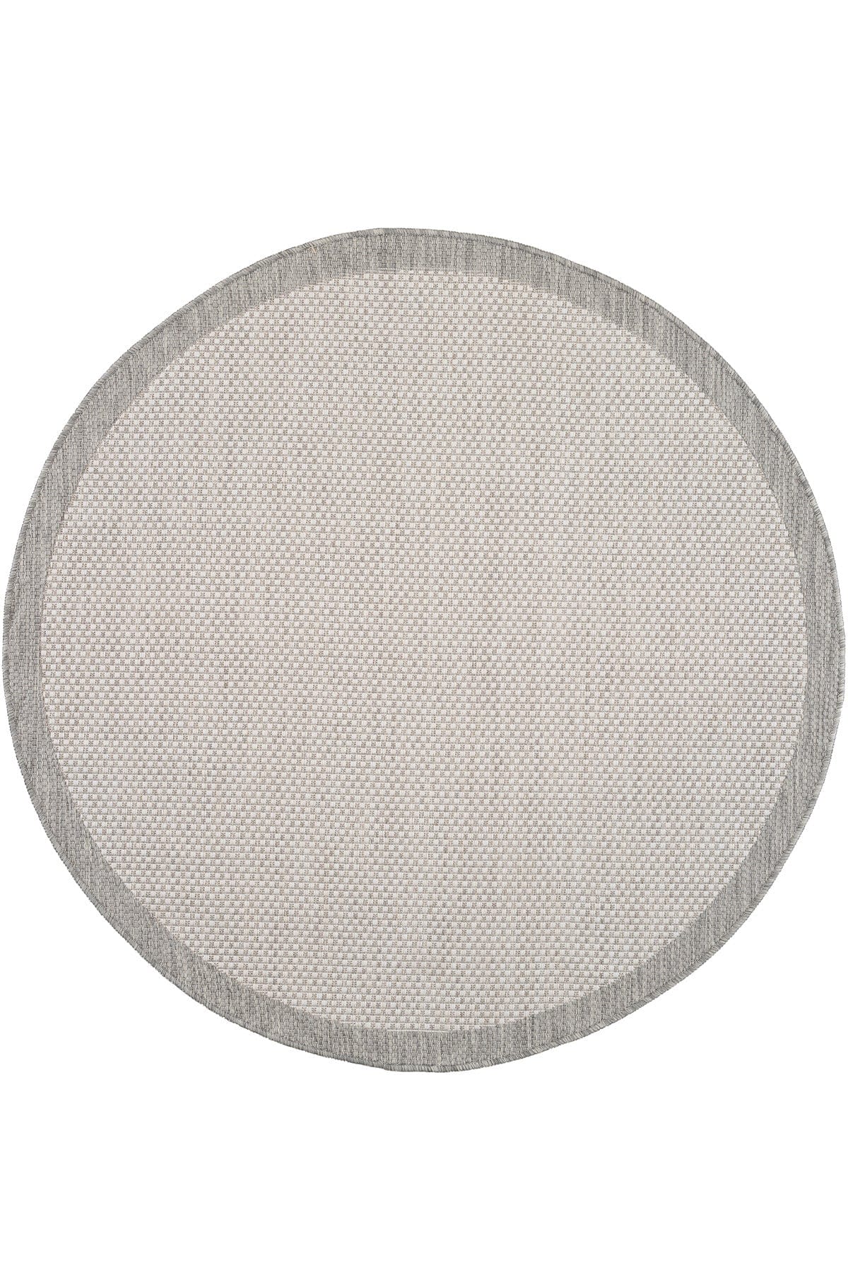 Fresco Antrasit Ekru Sisal Daire Halı 23745D