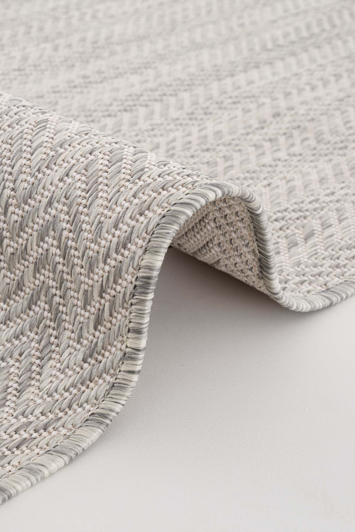 Fresco Anthracite Ecru Washable Rug 20522A