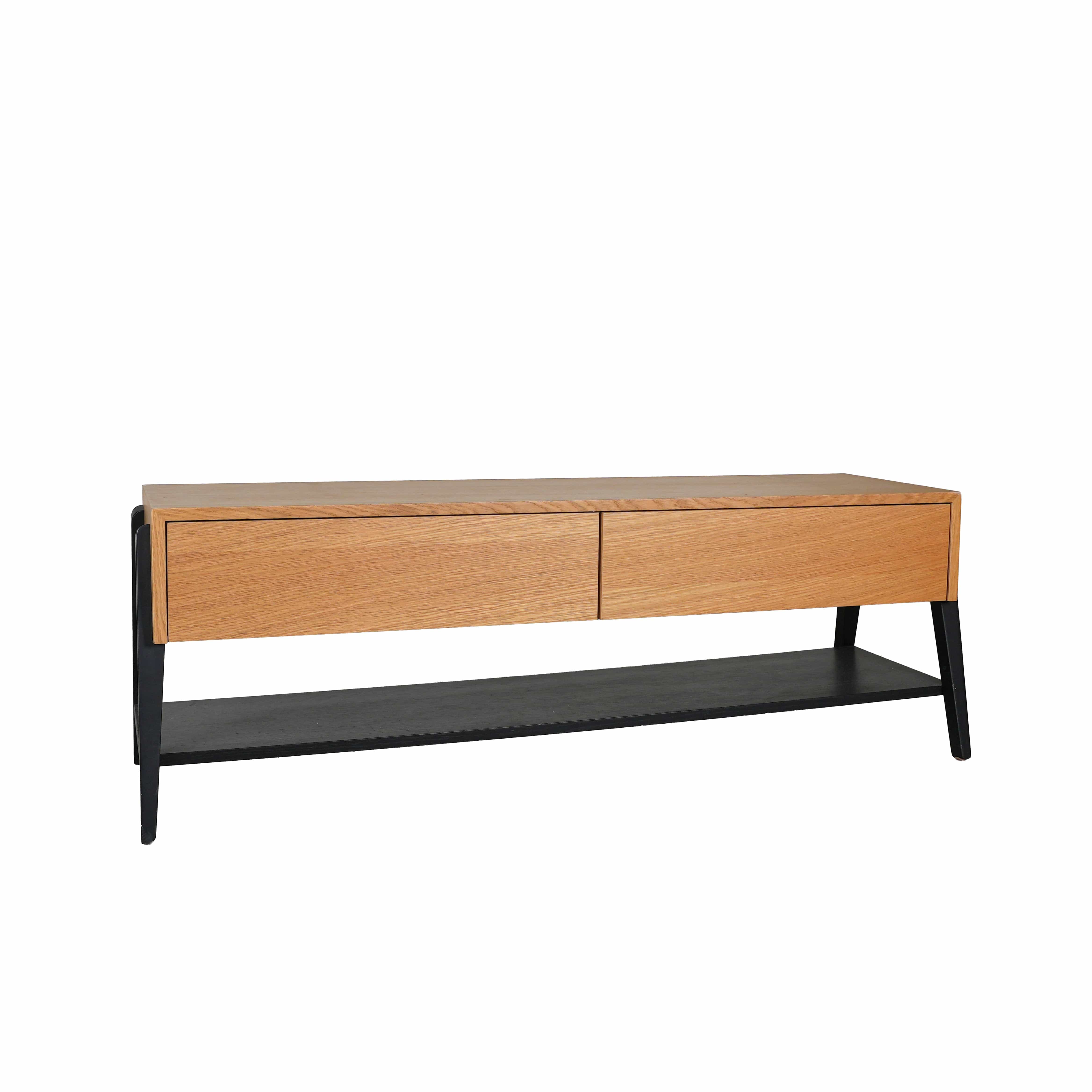 Freya TV Sehpası 140 cm Meşe & Siyah 10002