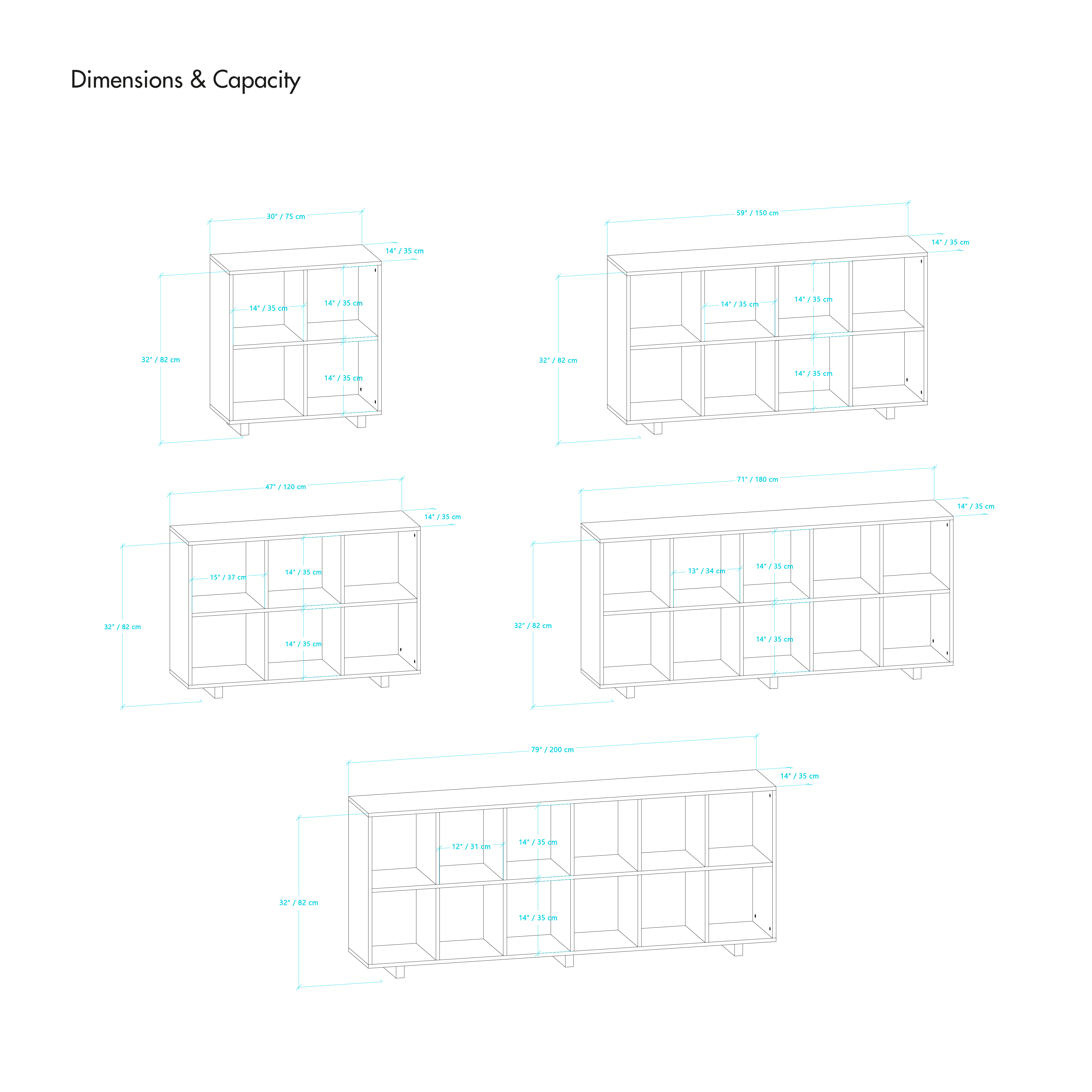 Solid Wood Open Shelf Unit