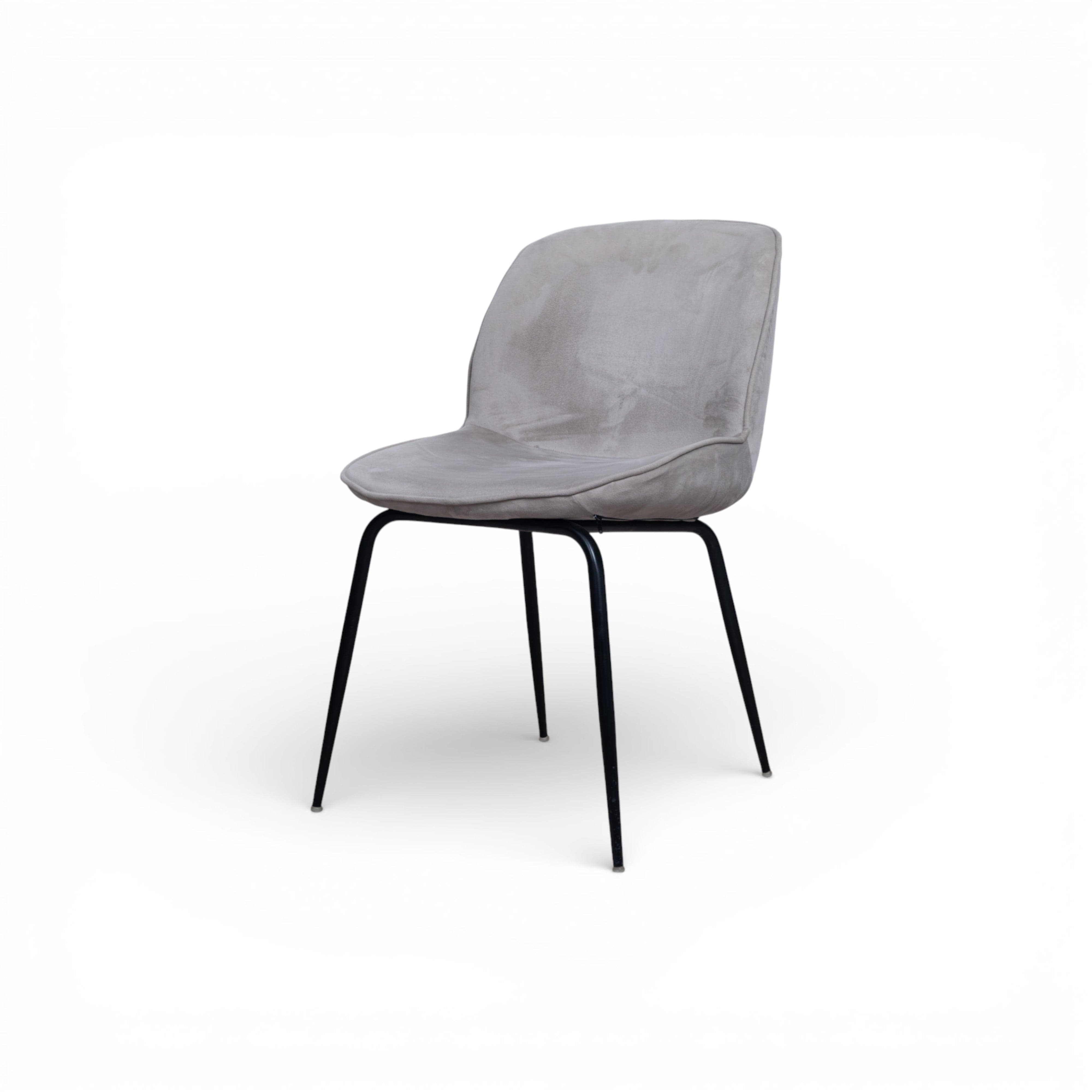 Kiwi Yemek Sandalyesi Kadife Gri 11177