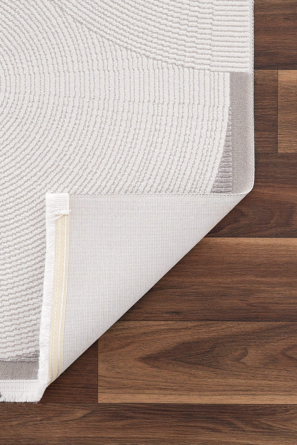 Koza Luna Cream Grey Living Room Rug A2700C