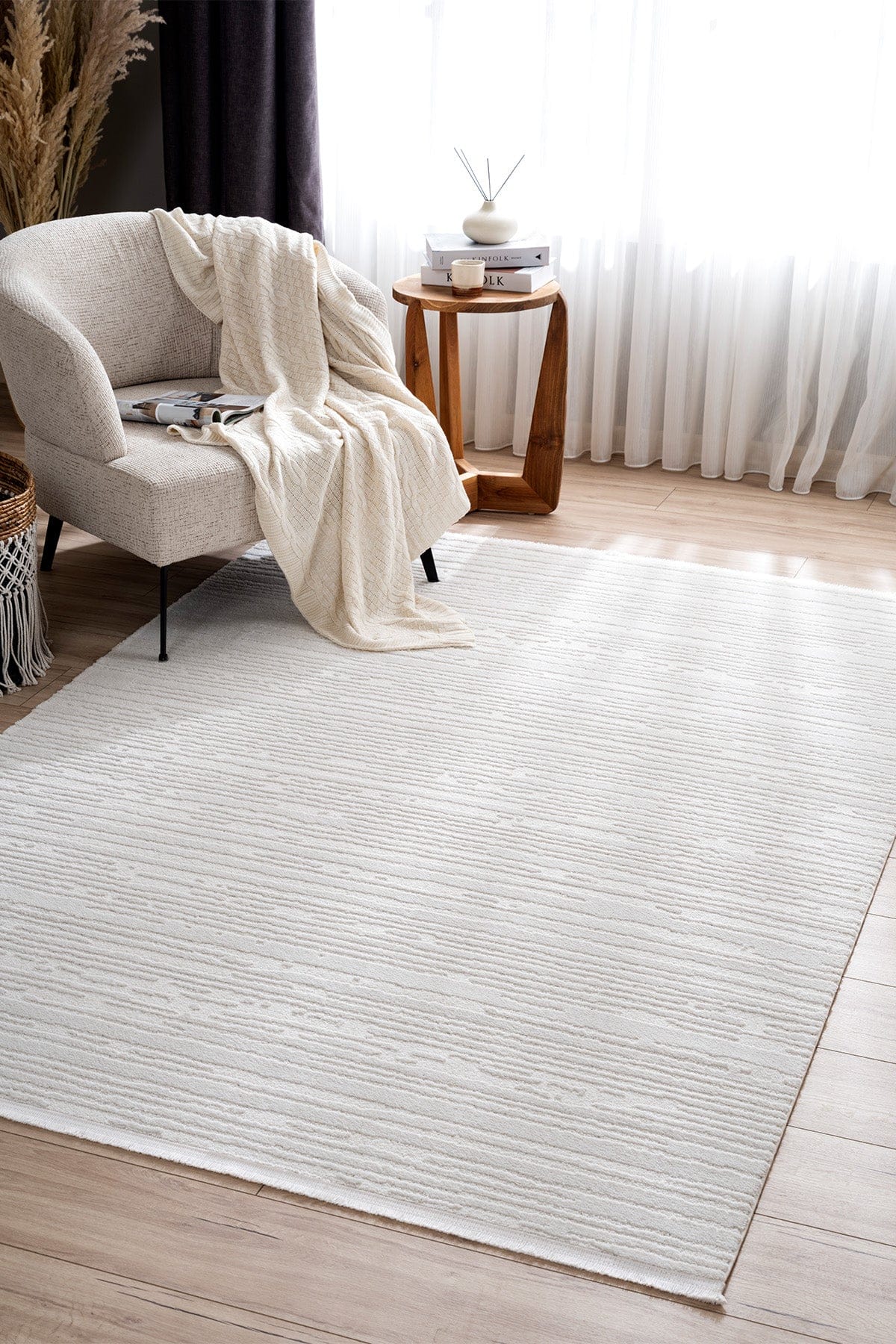 Monaco Krem İskandinav Salon Halısı 33203B