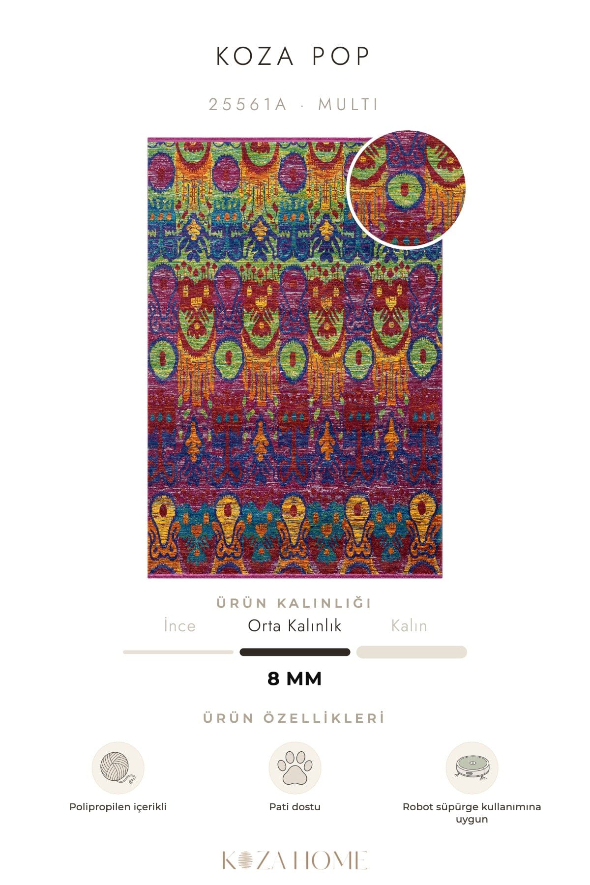 Koza Pop Multi Halı 25561A