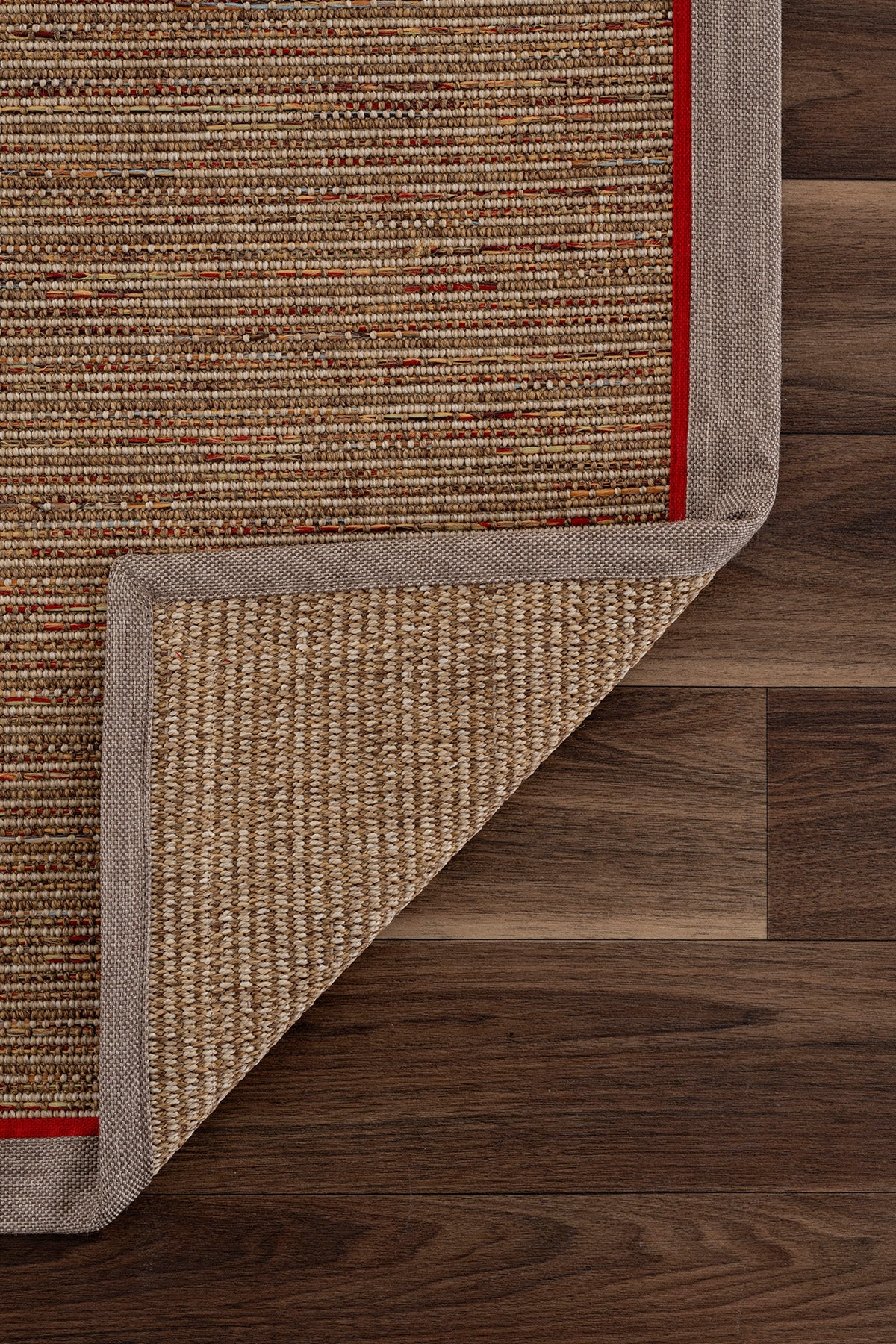 Koza Sahara Natural Bordür Vizon Kırmızı Halı B3622E