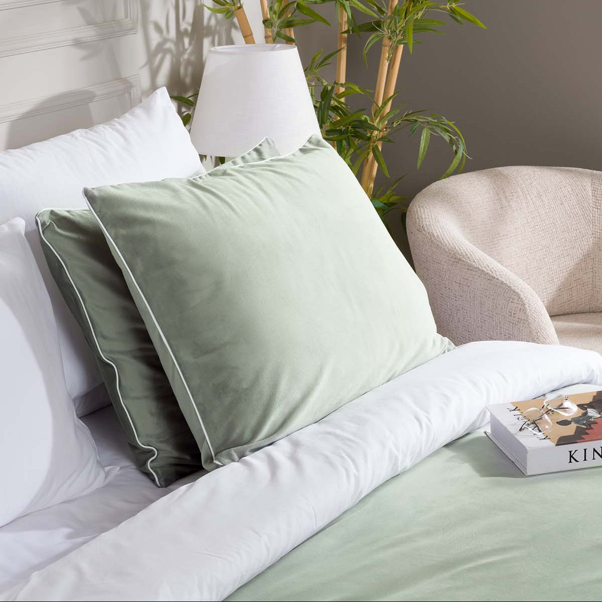 Linda Yeşil Kadife Çift Kişilik Nevresim Takımı 200x220 5009