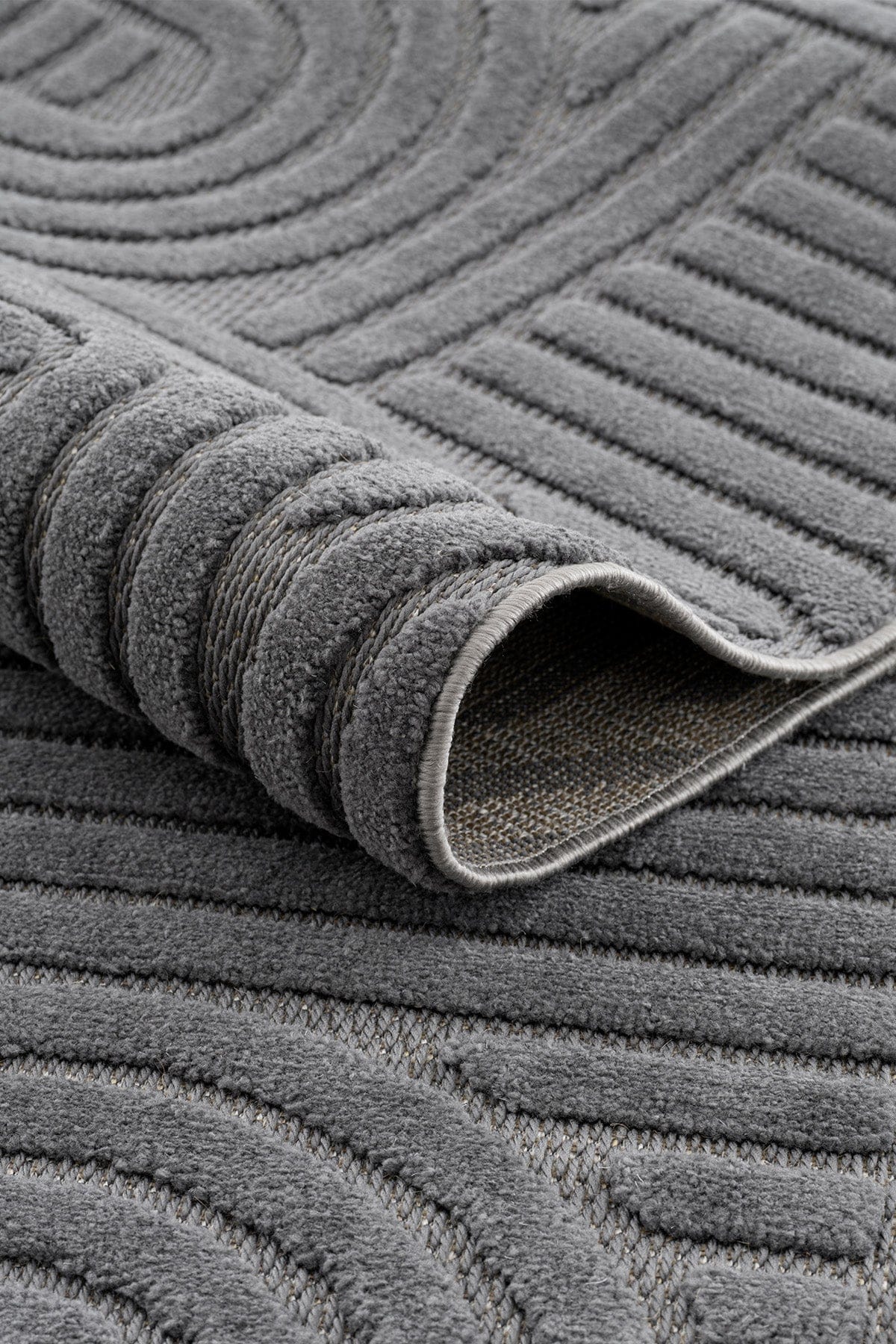 Lisbon Anthracite Living Room Rug A1766D