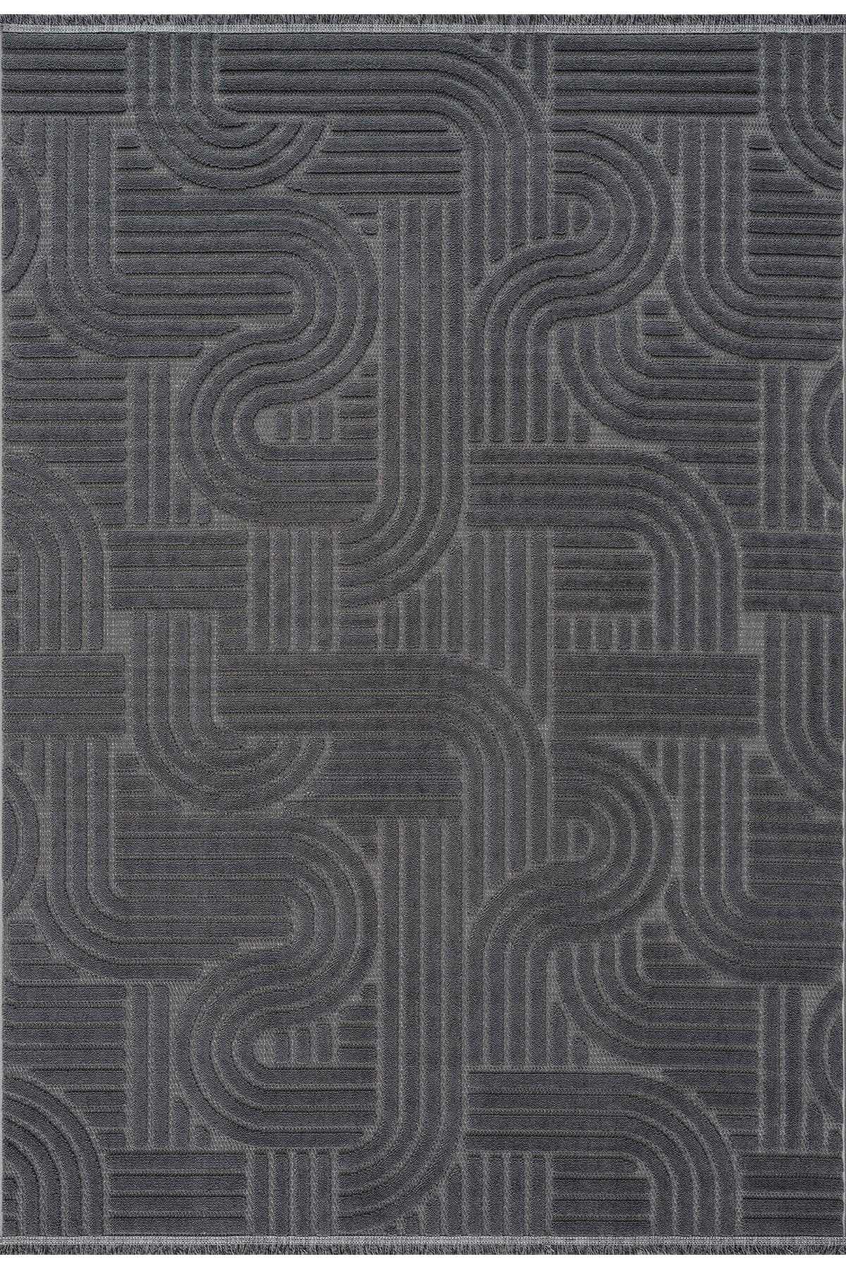 Lisbon Anthracite Living Room Rug A1766D