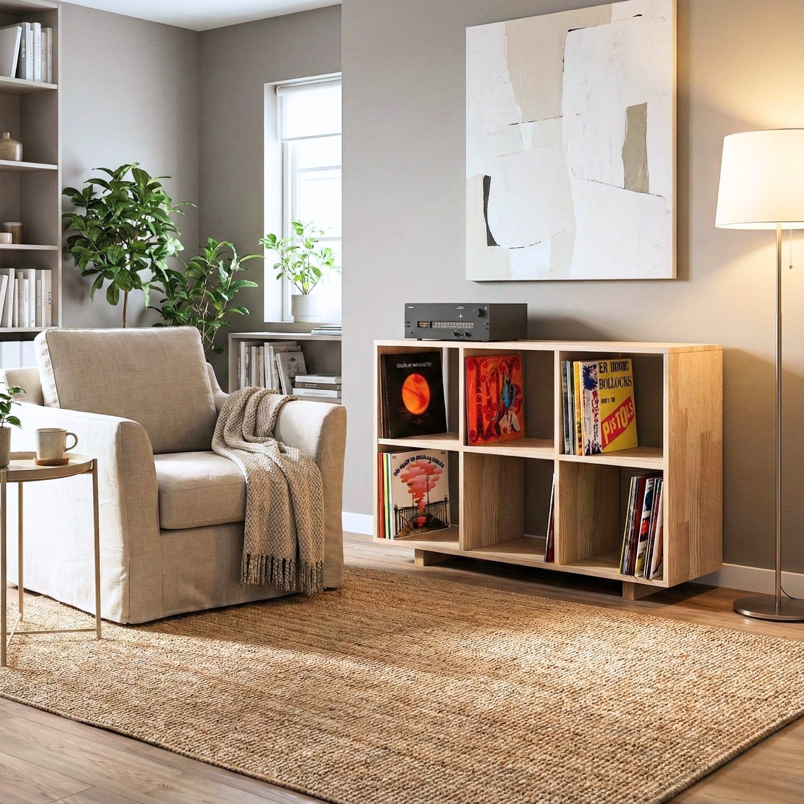 Solid Wood Open Shelf Unit