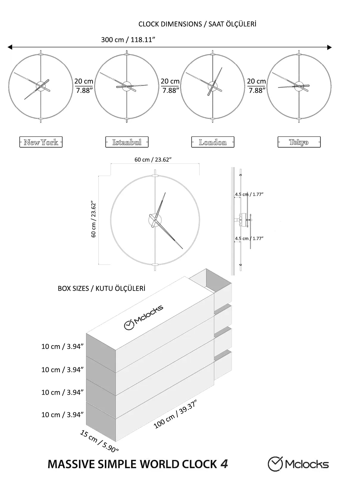 Massive Simple World Clocks
