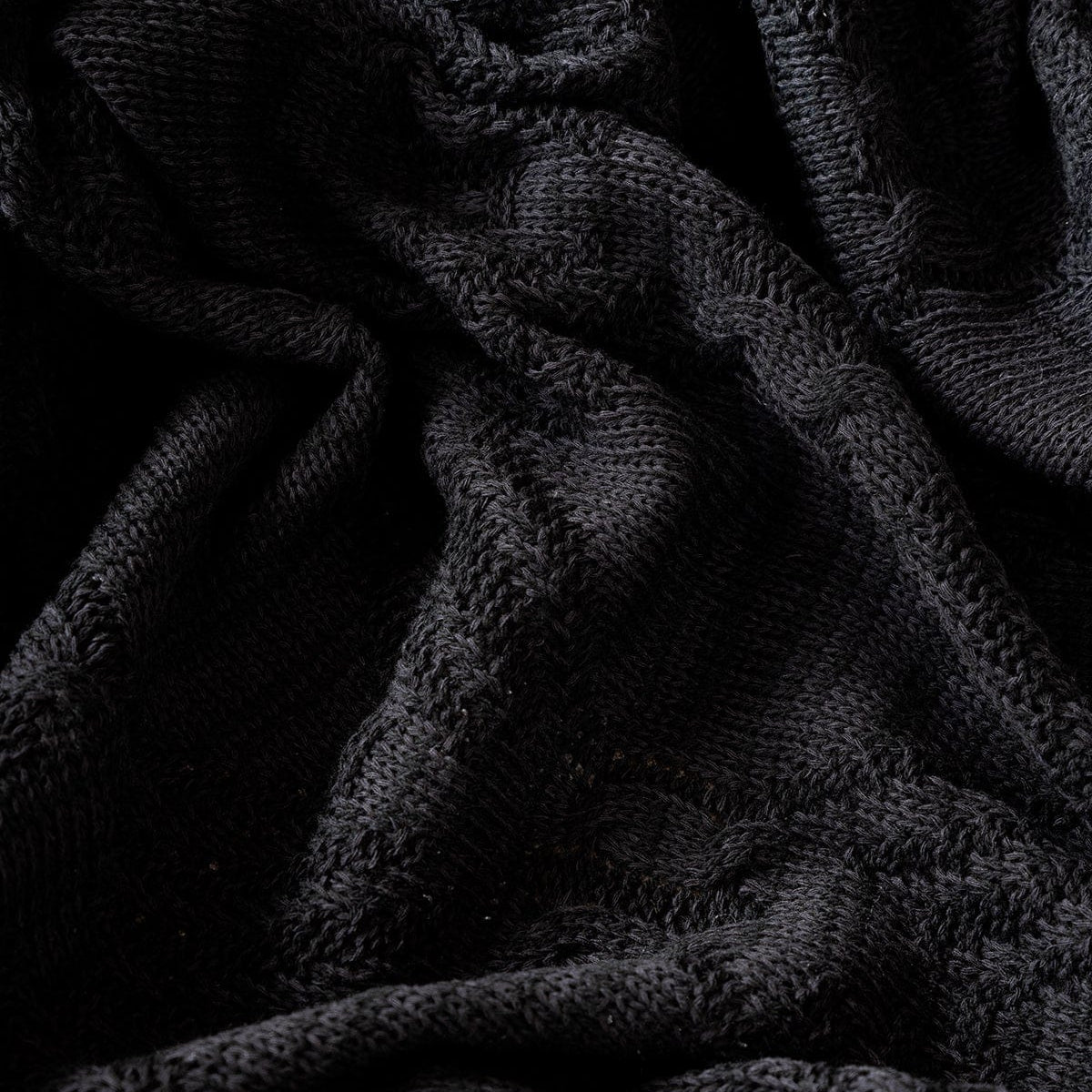 Mendi Siyah Akrilik Throw  Tv Battaniyesi 130X170 2537