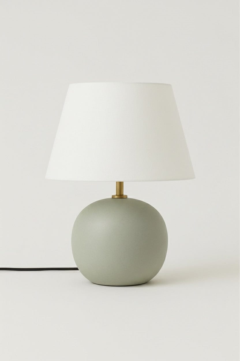 Mosso Soft Green Table Lamp with Gold Details