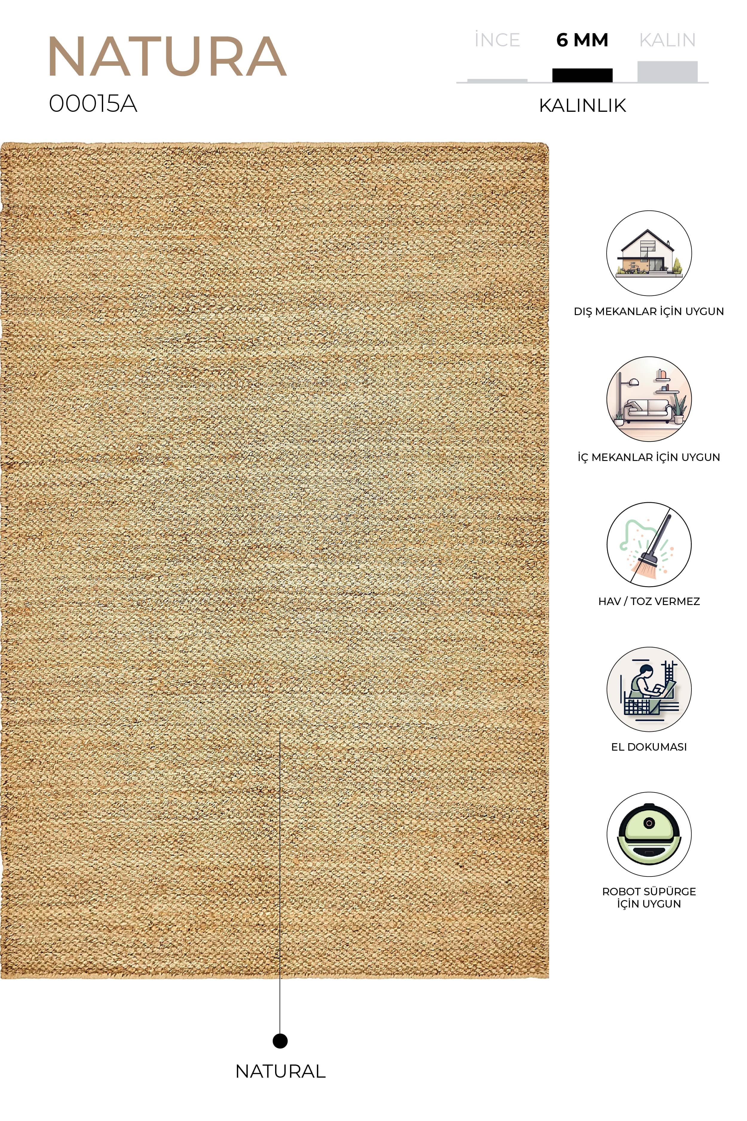 Natura Natural Jute Rug 00015A