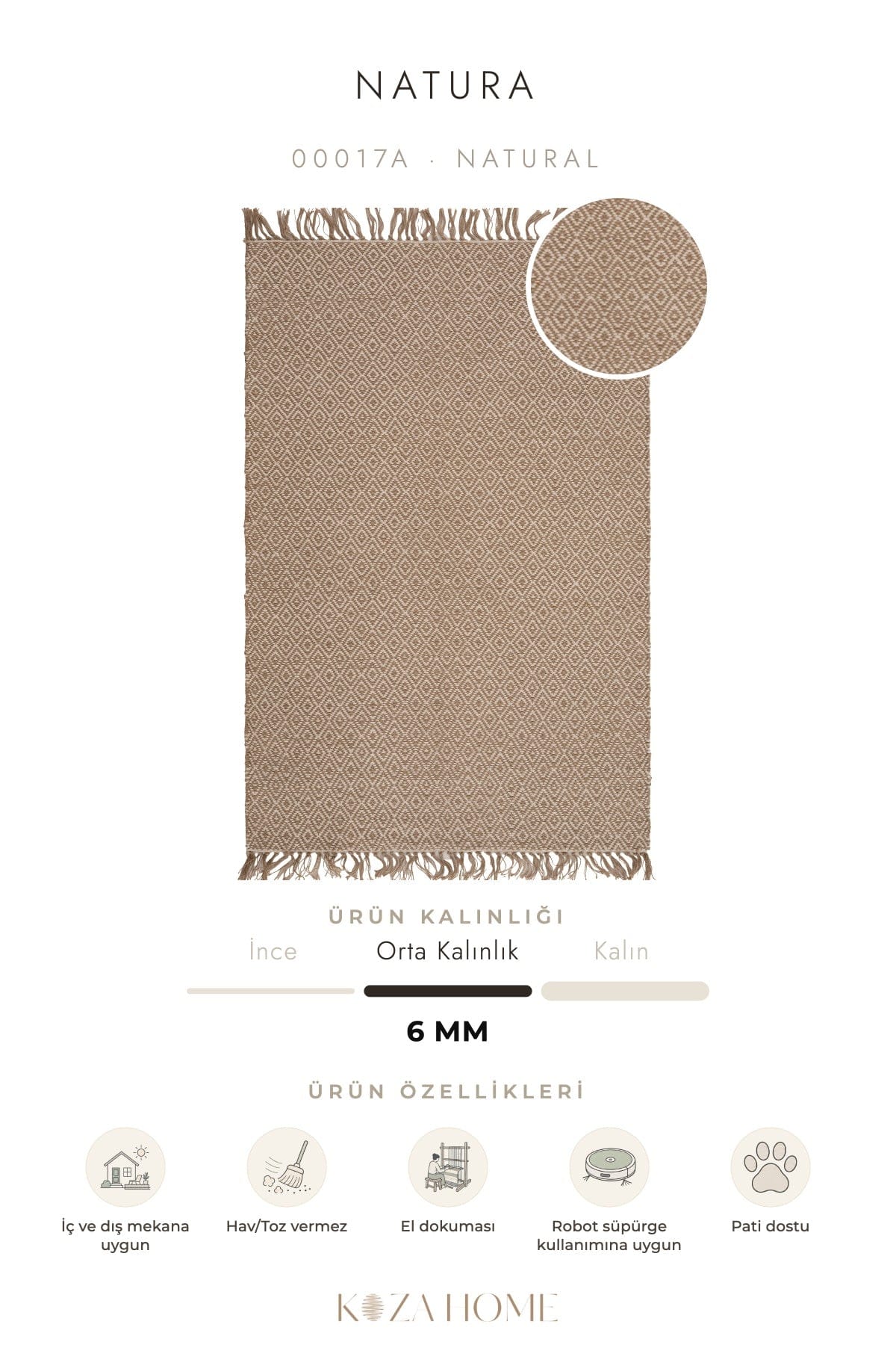Natura Natural Jute Rug 00017A