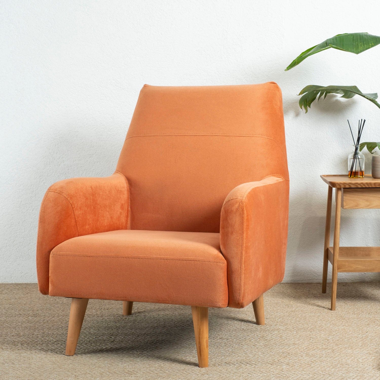 Neomi Wood Berjer Kadife Turuncu 0326