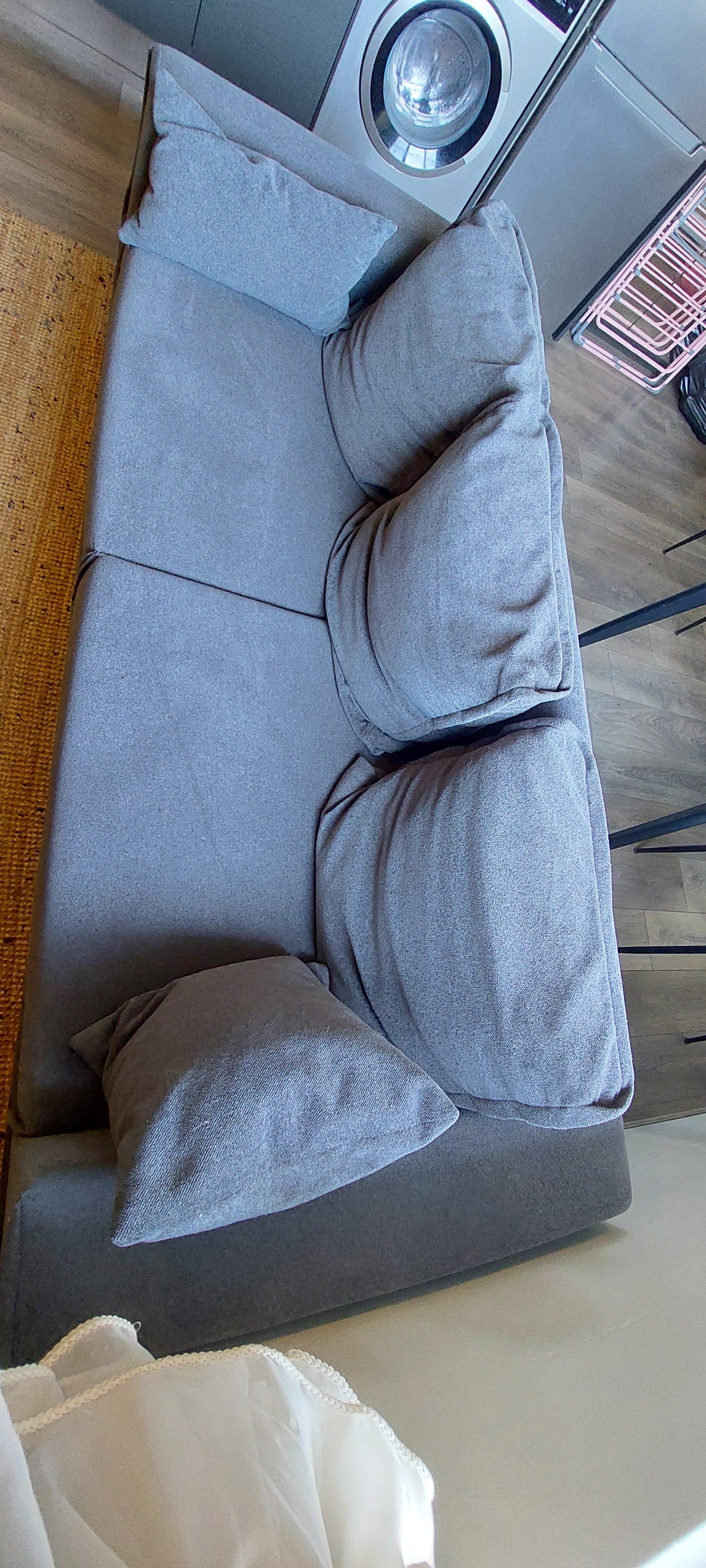 Neomi Wood Three Seater Sofa 11428