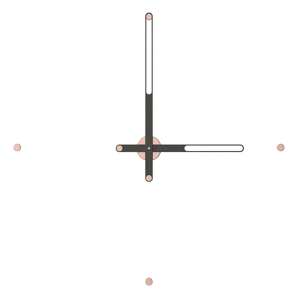 duvar saati 90 cm. rose gold